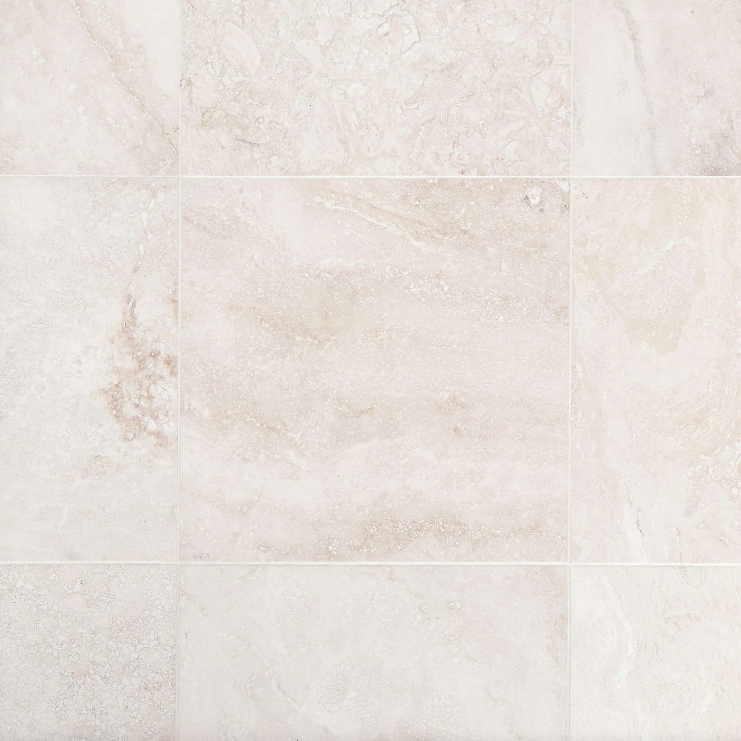 Cascade White Premium Honed Travertine Tile 18 X 18 100189547