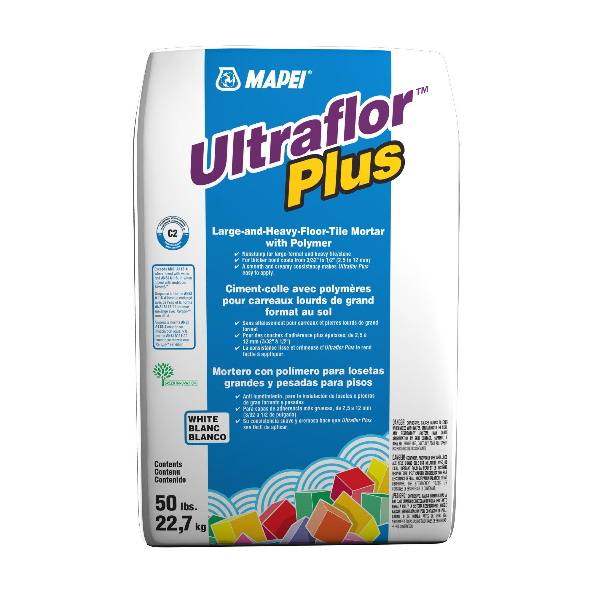 Mapei Ultraflor Plus White Mortar For Large And Heavy Tile 50lbs