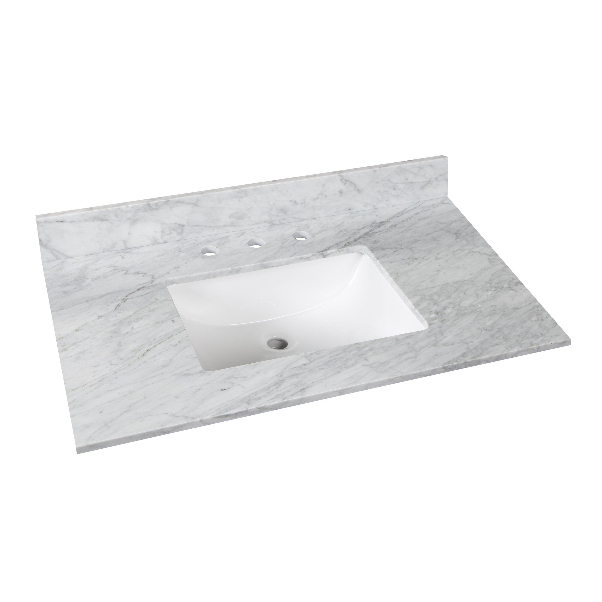 Bianco Carrara Marble 37 In Vanity Top 37in 100584135