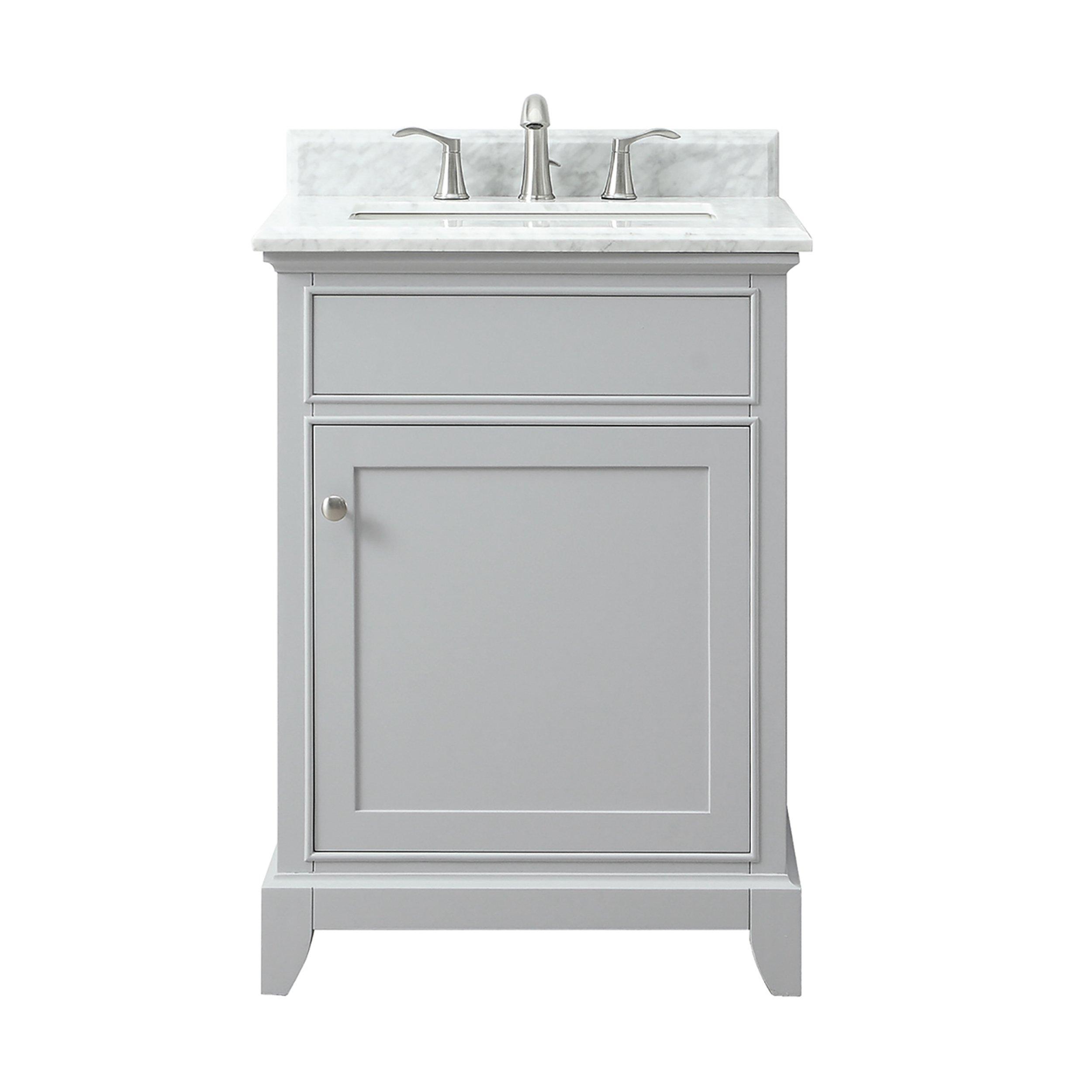 Aurora 25 In Vanity With Carrara Marble Top 25 In 100821453 Floor And Decor