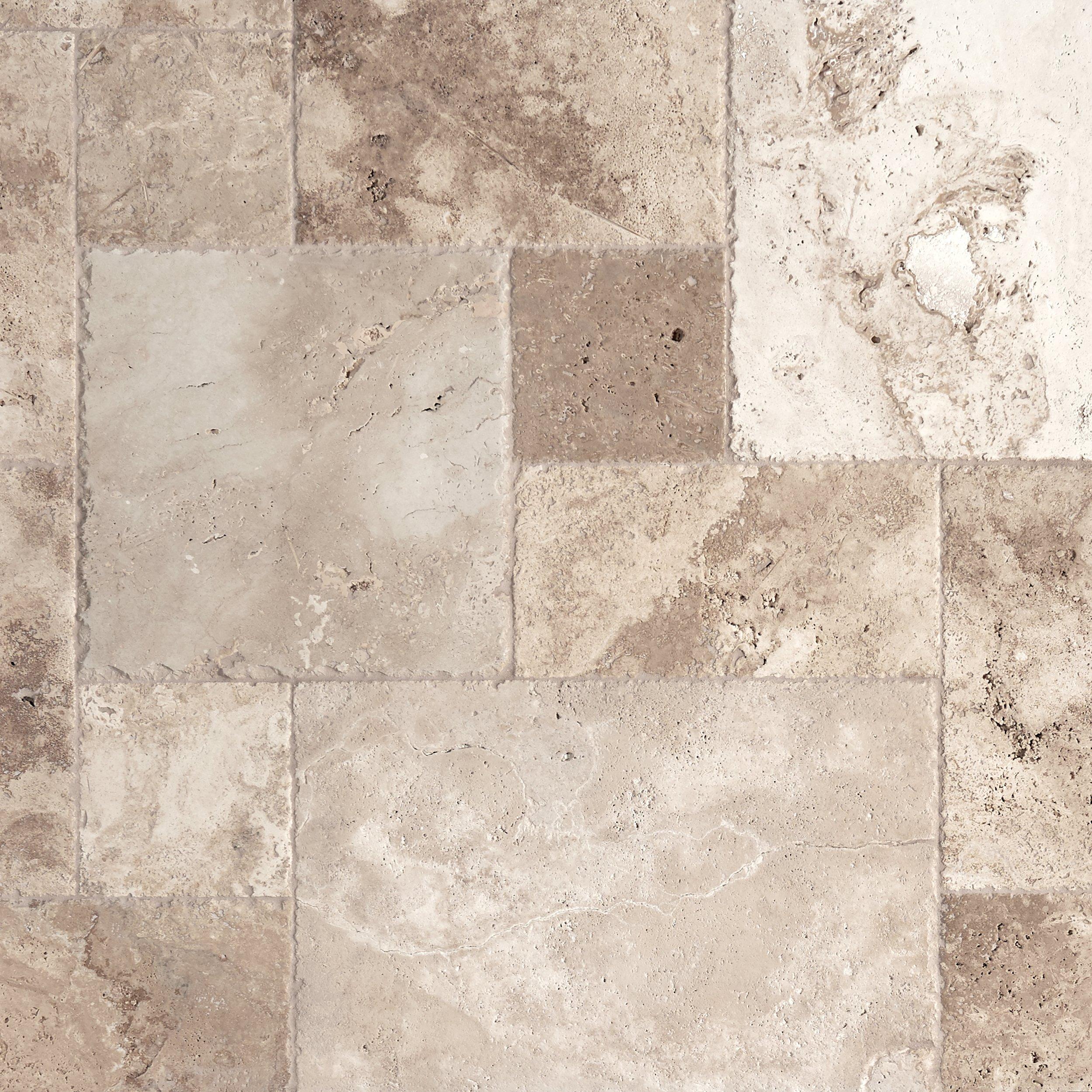 Mediterranean Rustic Chiseled Travertine Tile 16 X 16