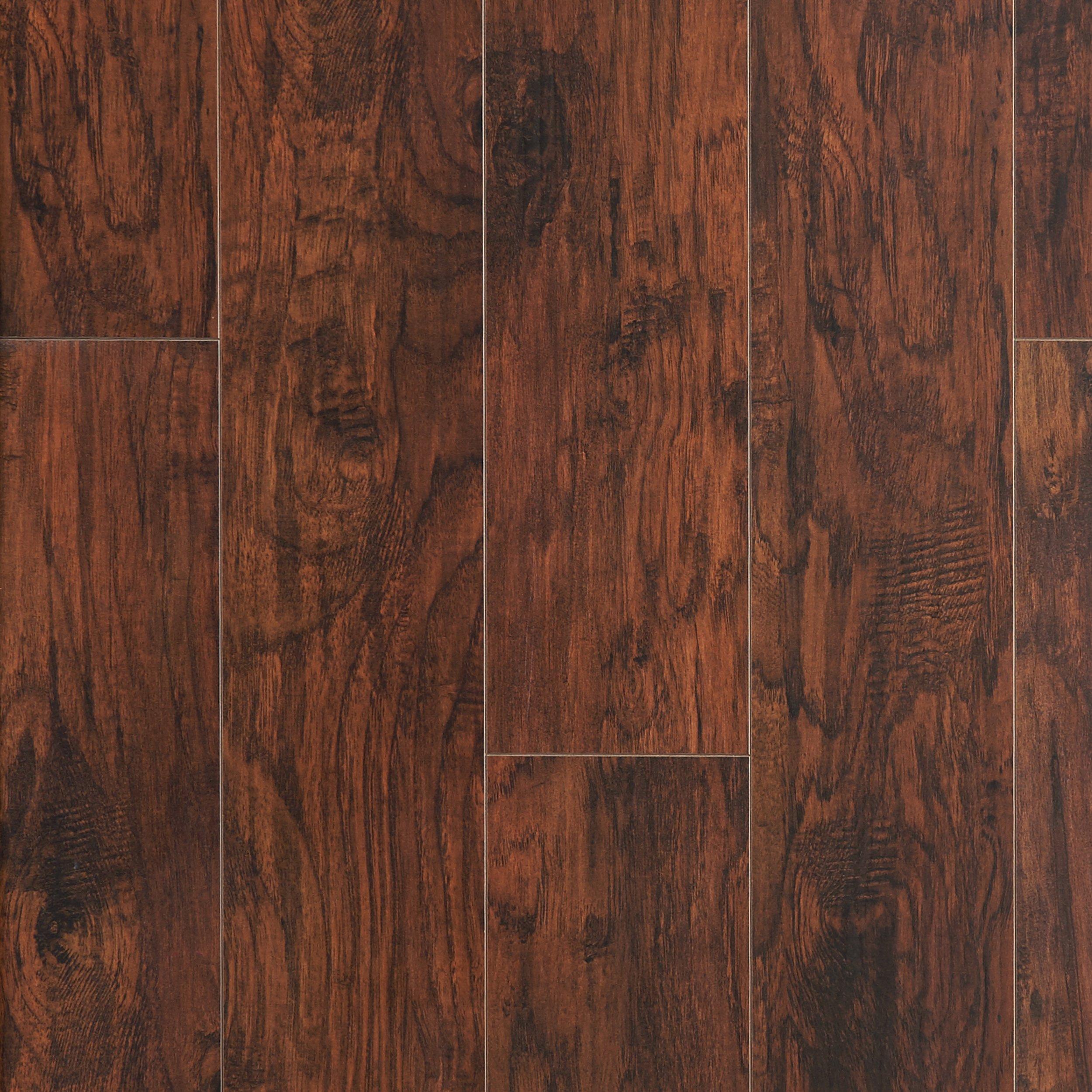 Mocha Hickory Hand Scraped Laminate 8mm 944101289 Floor And