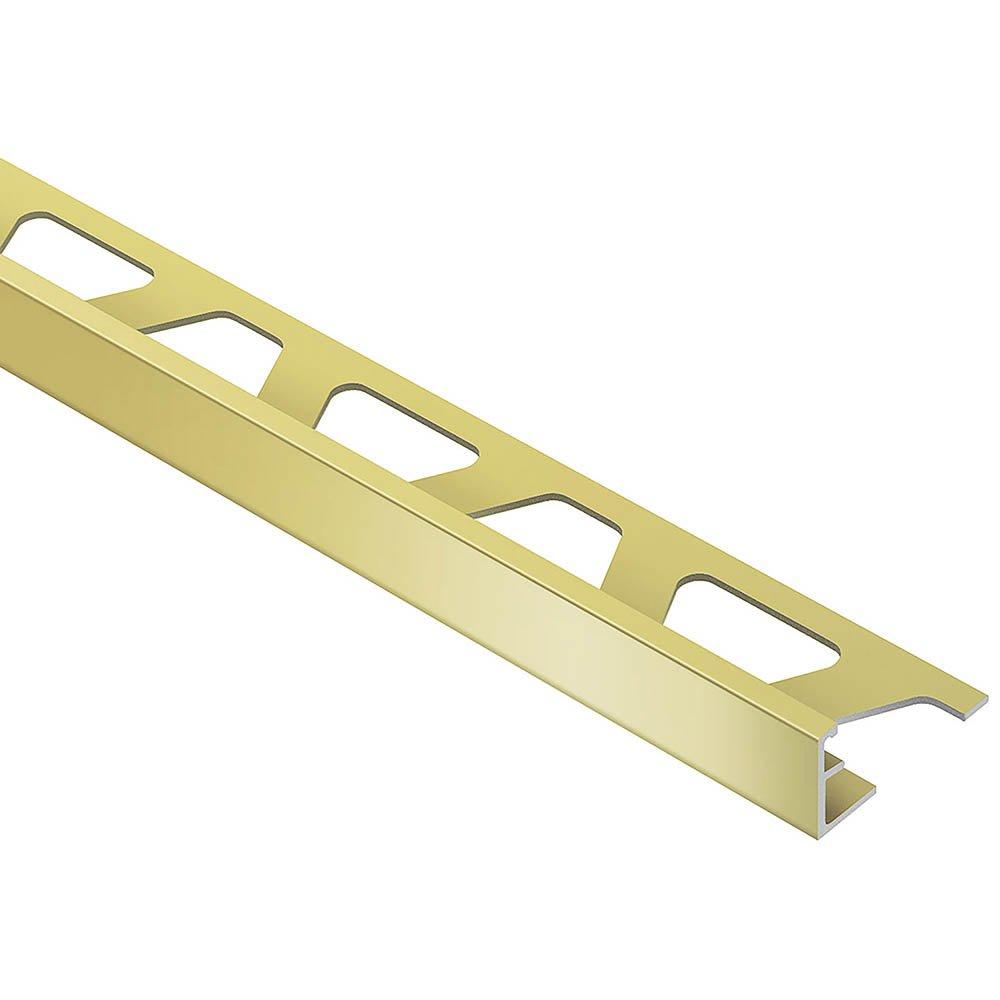 Schluter Jolly Edge Trim 1 4in Aluminum Satin Brass 1 4in