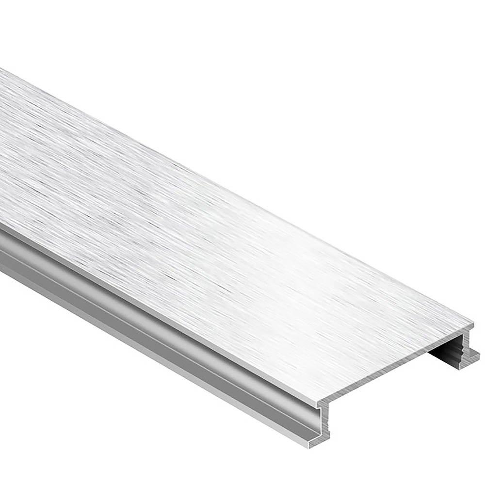 Schluter Designline 1in Border Trim 1 4in Aluminum Brush Chrome