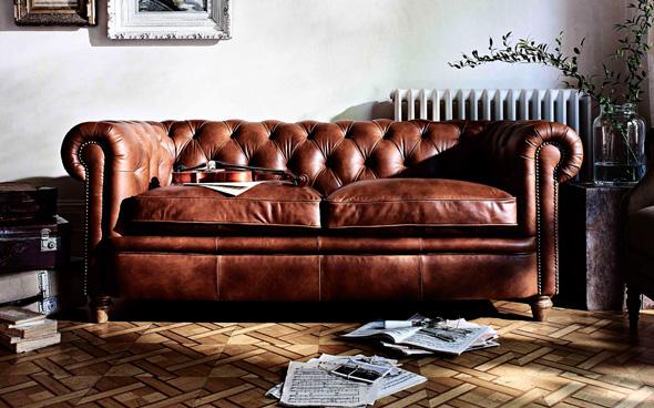 NEw England Leather Sofa