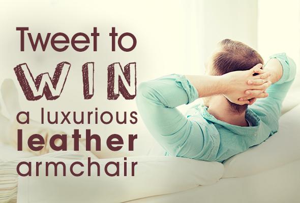 tweet to win a luxurious leather armchair