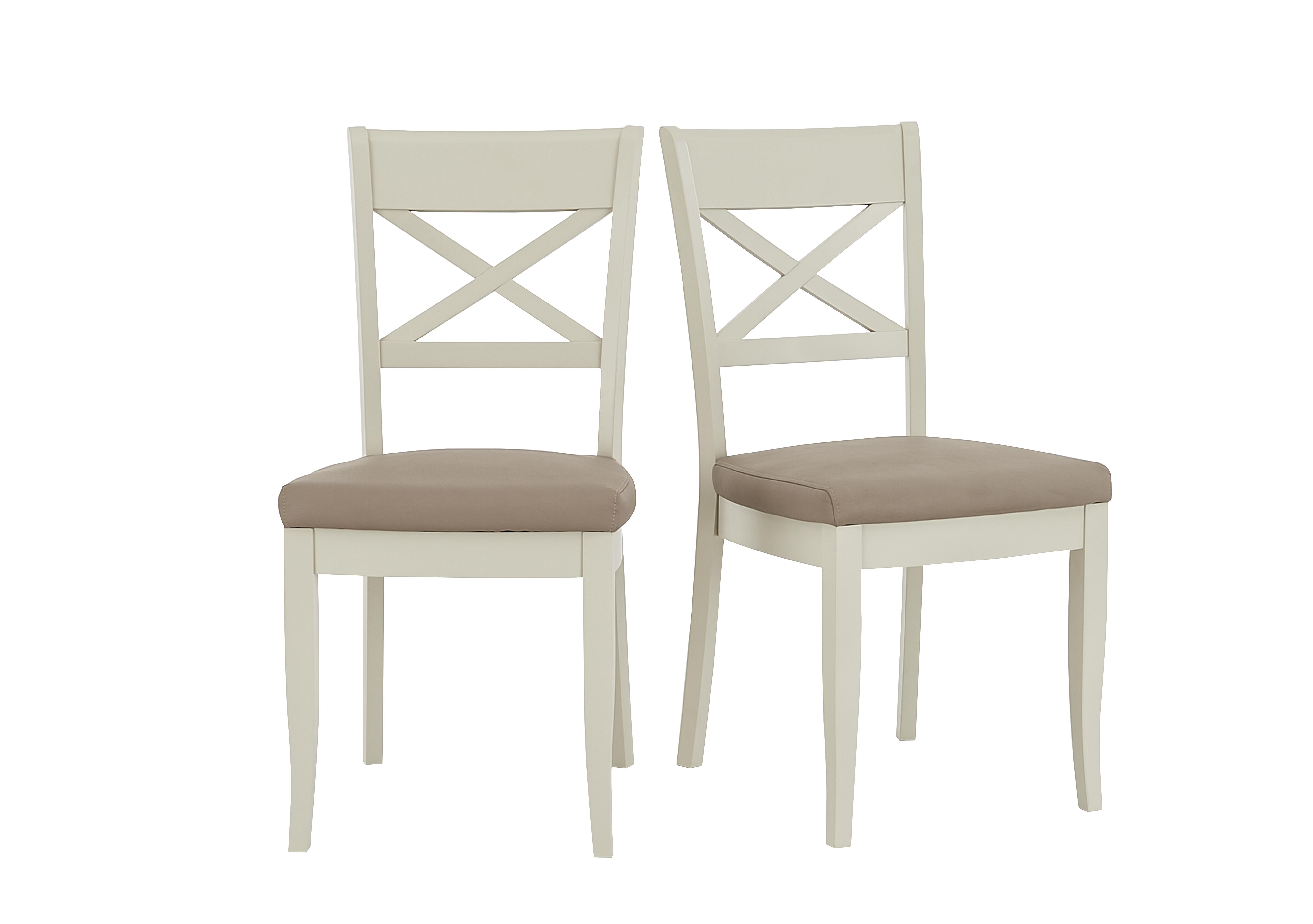 Annecy Pair of Cross Back Dining Chairs - Furniture Village