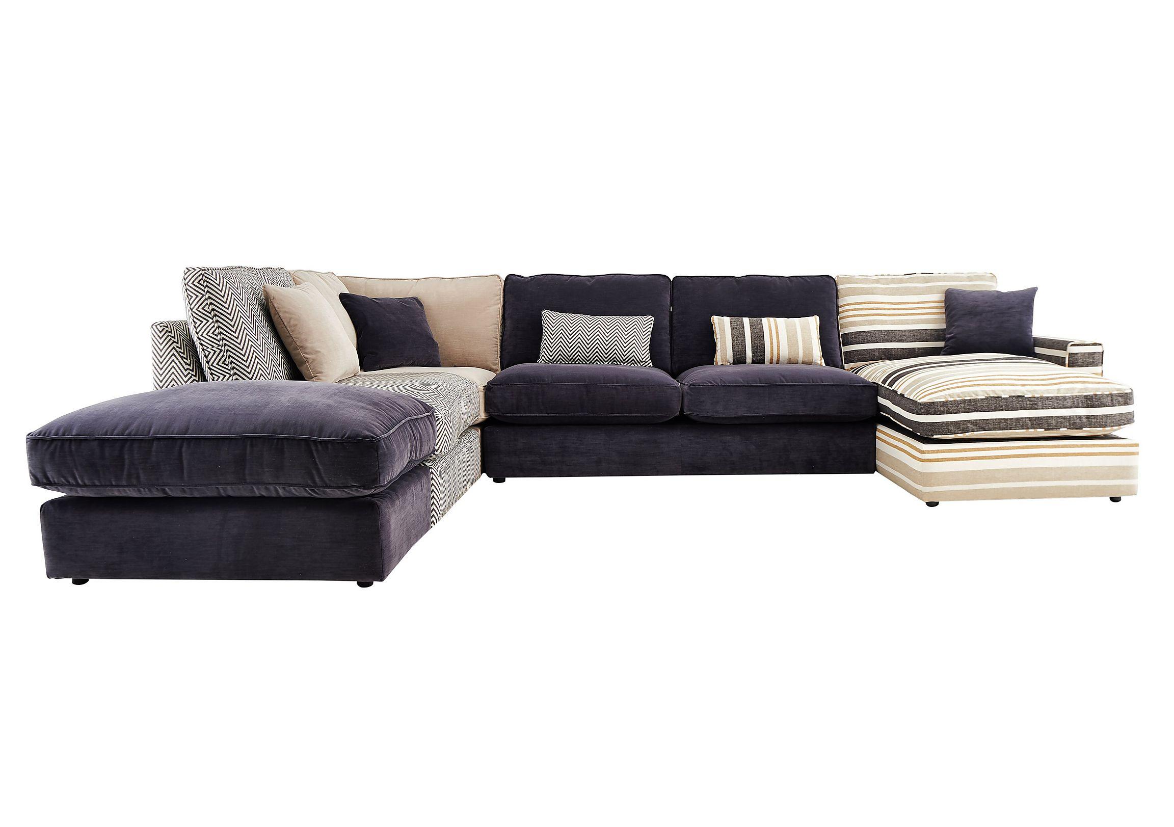 Harlequin Fabric Corner Sofa Furniture Village