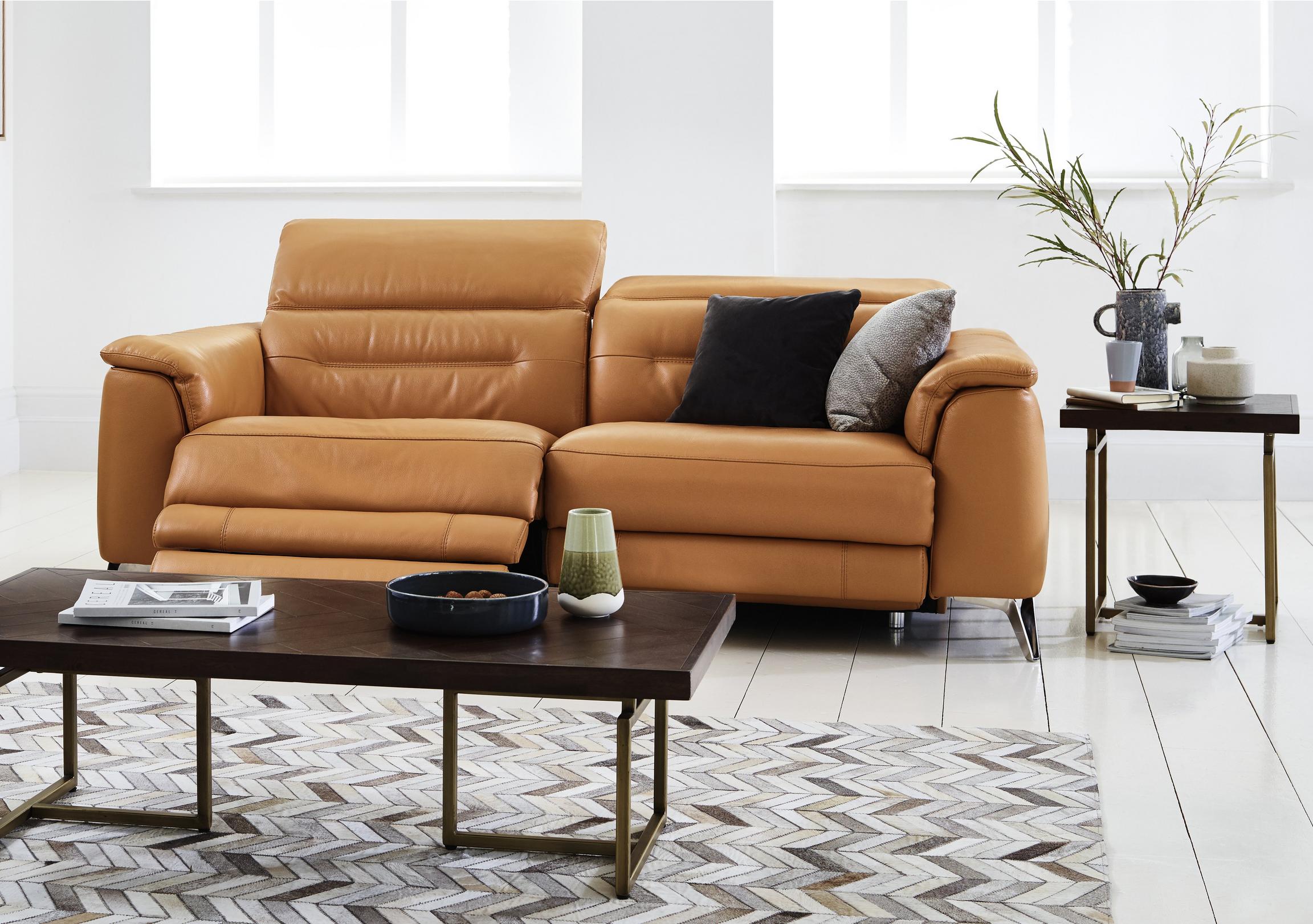 Sanza 2 Seater Leather Recliner Sofa Furniture Village