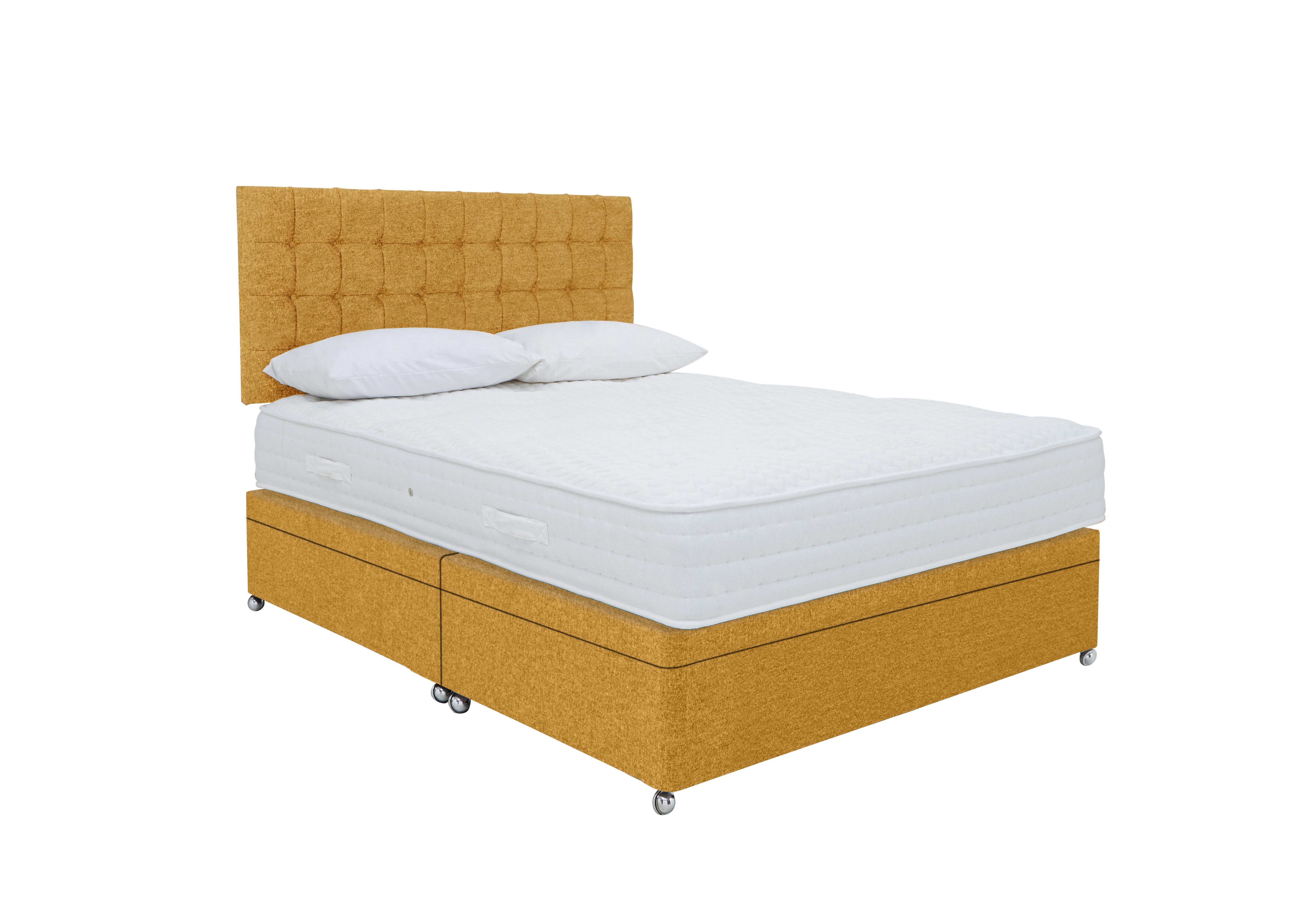 Sleep Story - Ergo 1000 Side Ottoman Divan Set - Double - Yellow