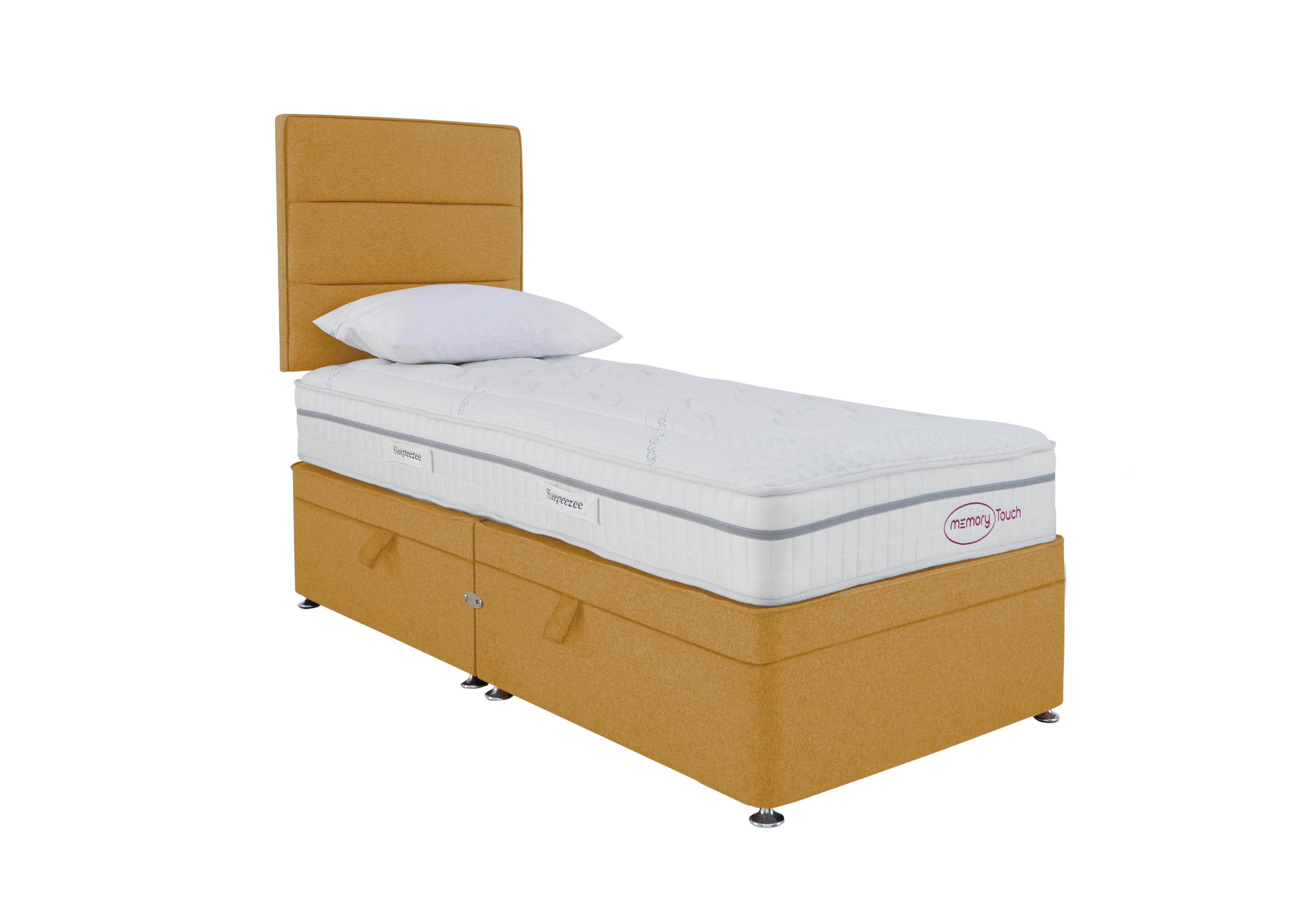 Sleepeezee - Memory Touch Ortho Side-lift Ottoman Divan Set - Single - Yellow