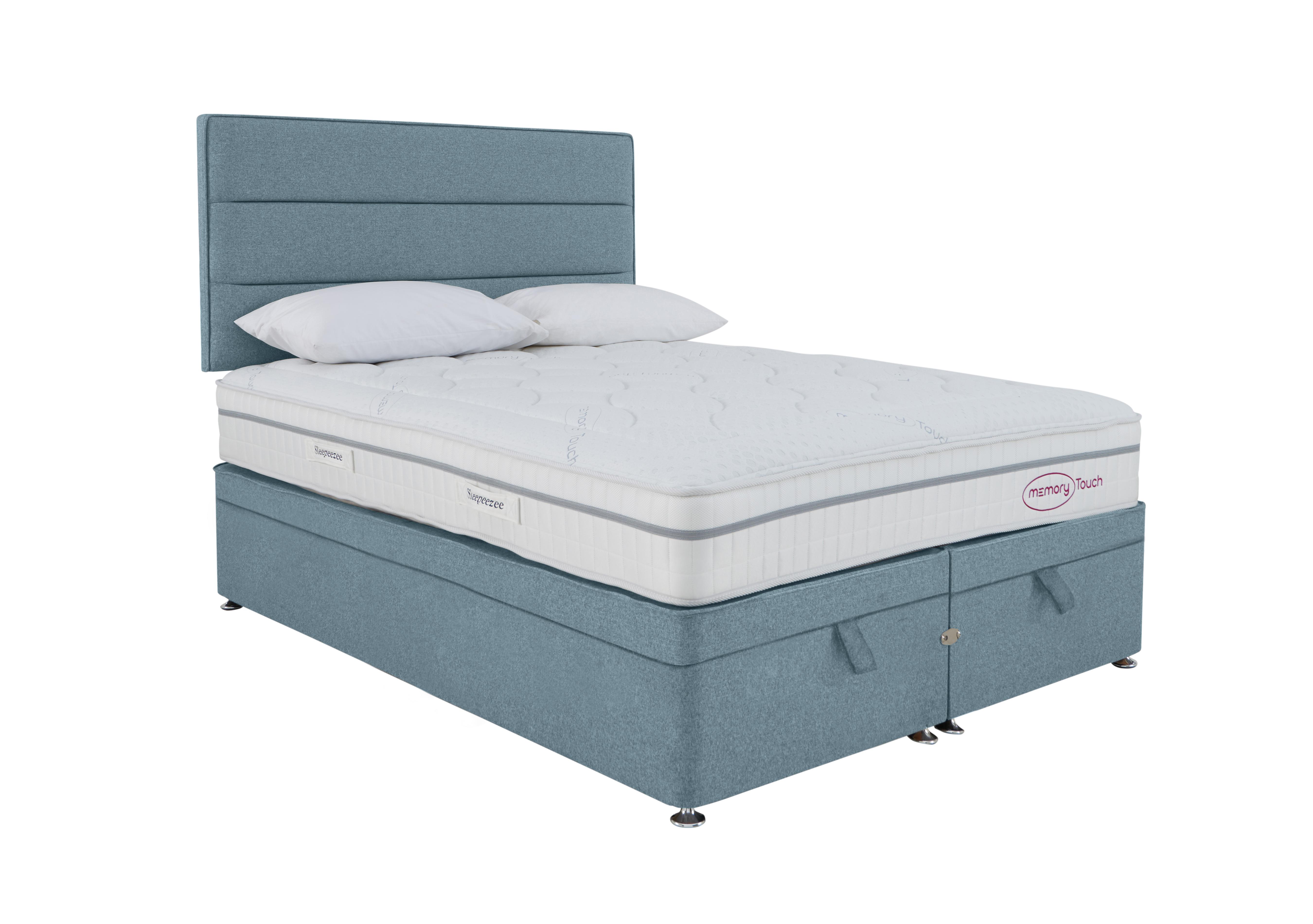 Sleepeezee - Memory Touch Ortho End-lift Ottoman Divan Set - Double - Blue