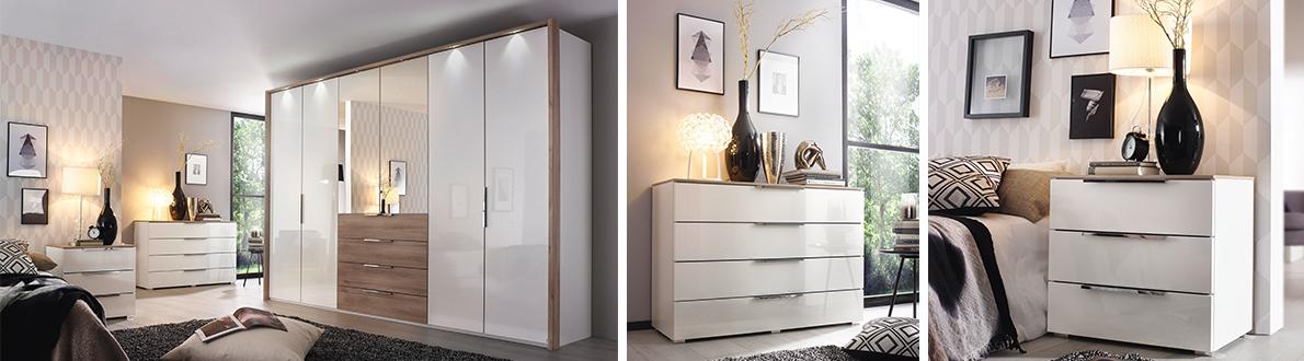 Brisbane 4 Door Hinged Wardrobe With Mirrors And Lights Rauch
