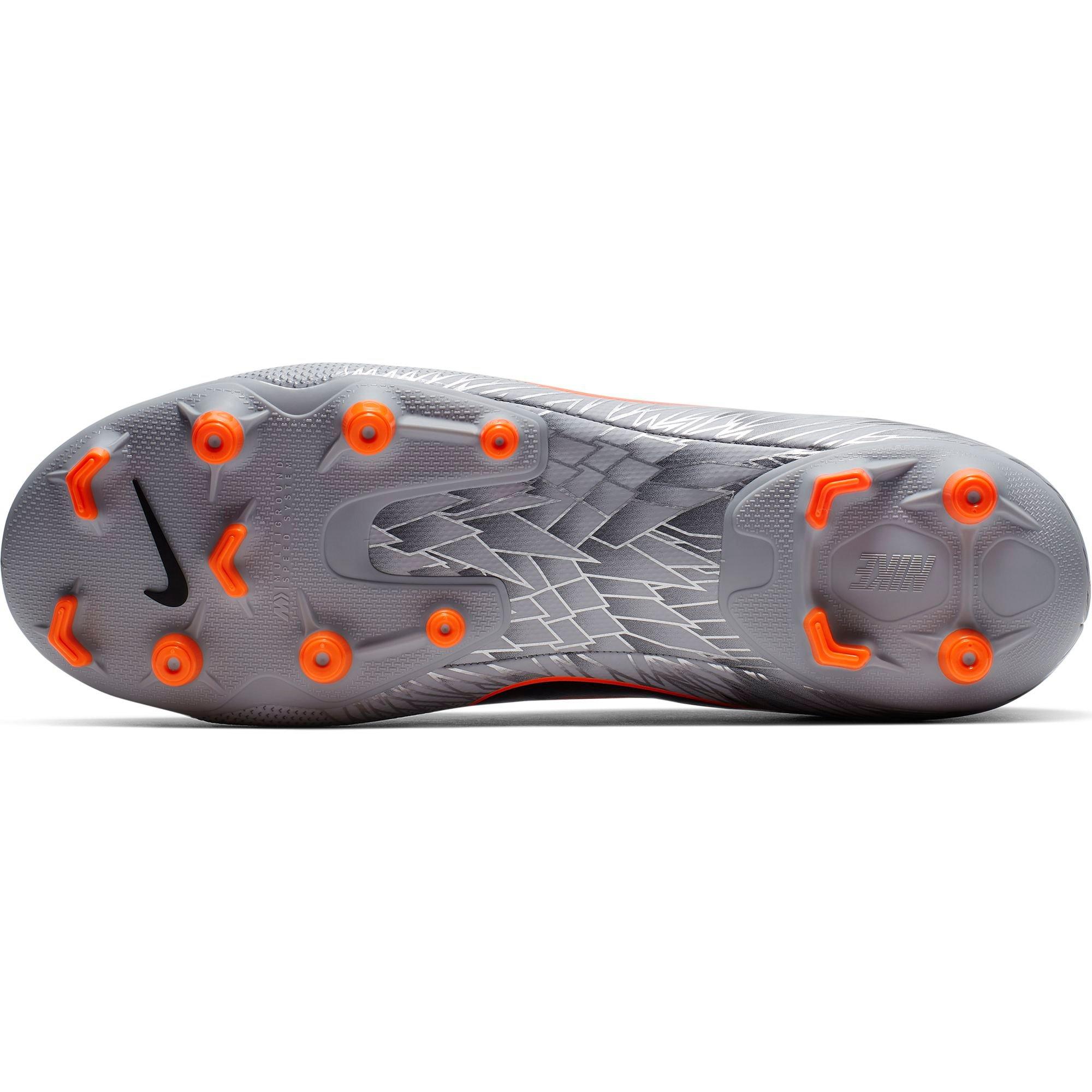 grey and orange cleats