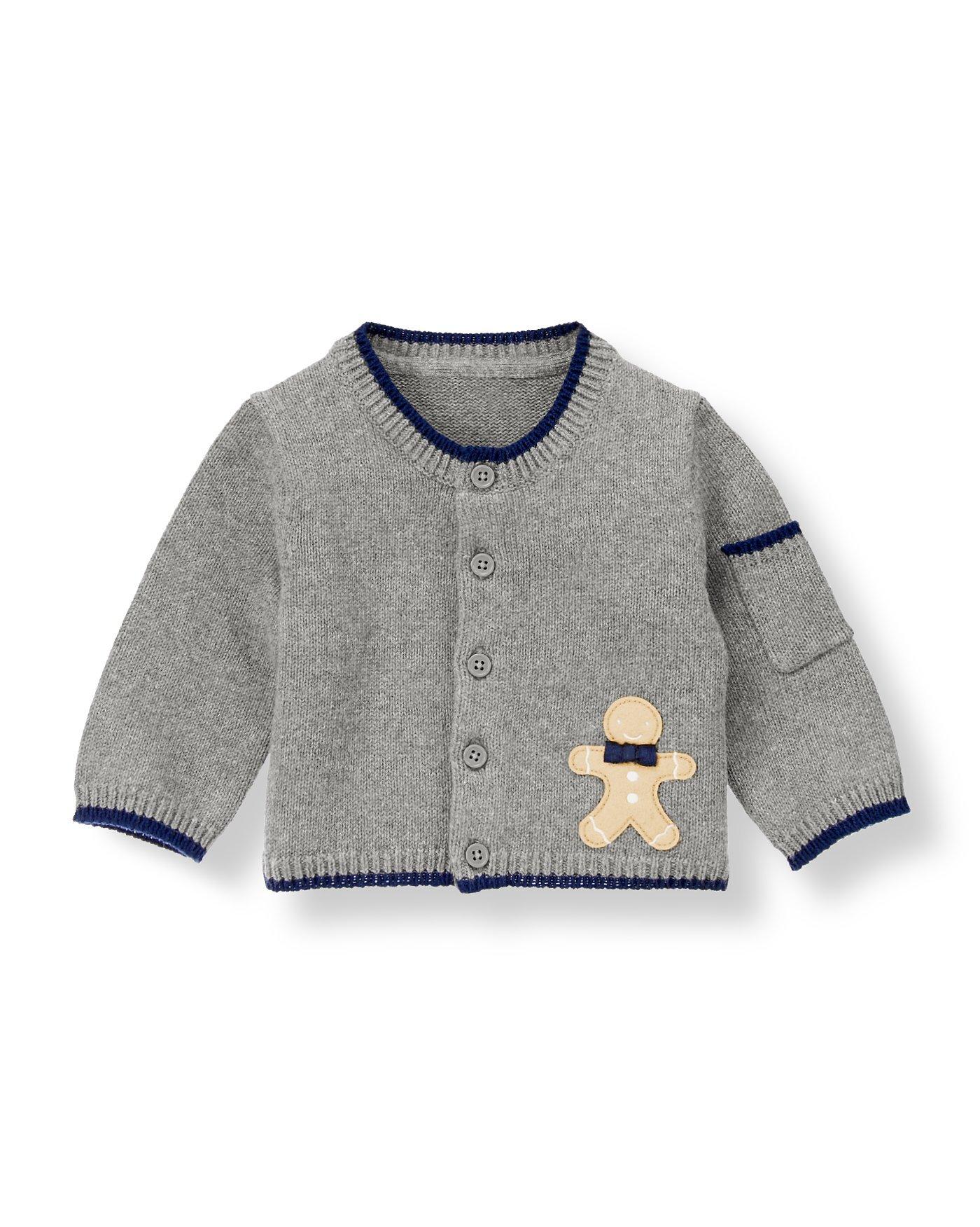 gingerbread man cardigan