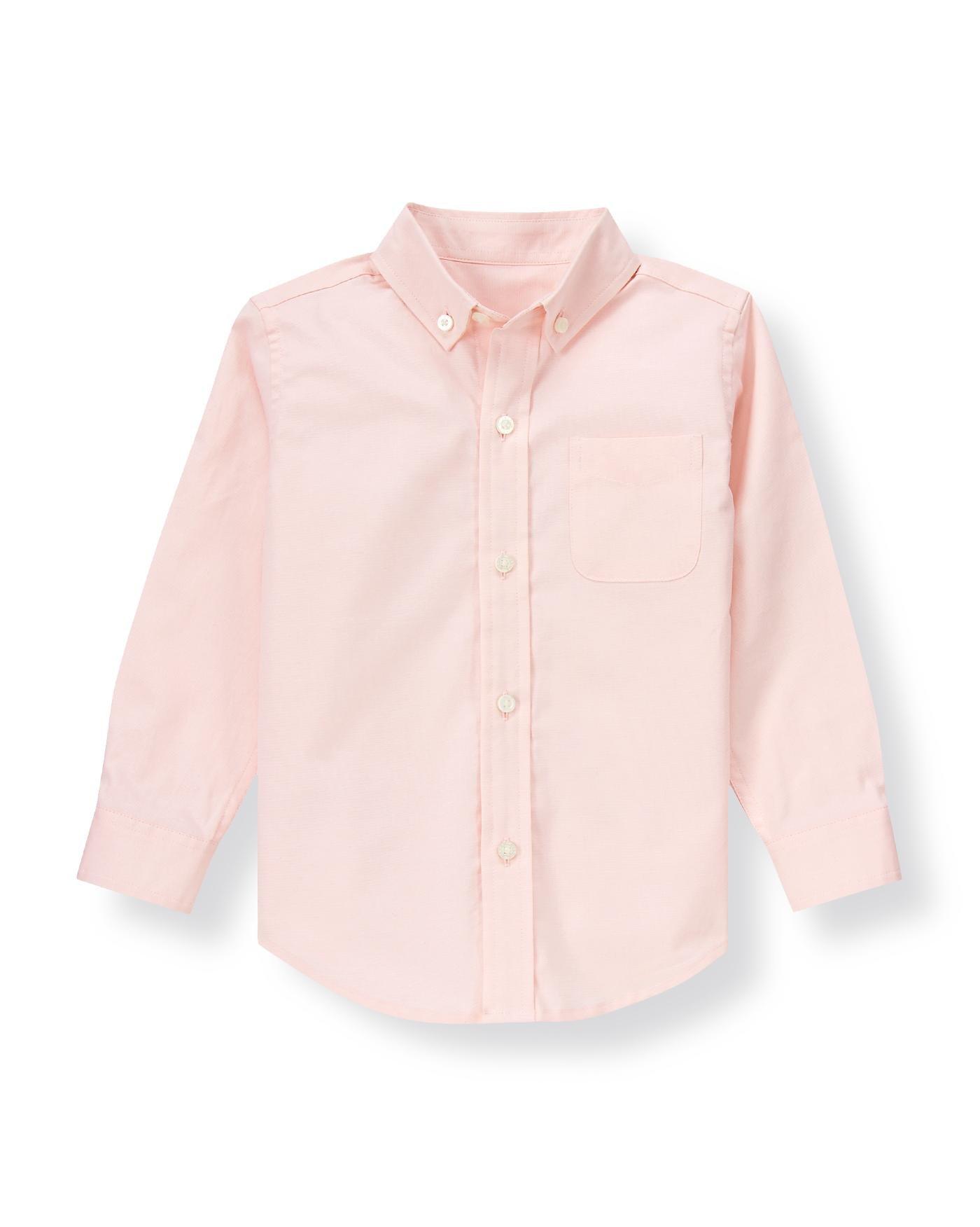Boy Light Pink Woven Dress Shirt by Janie and Jack