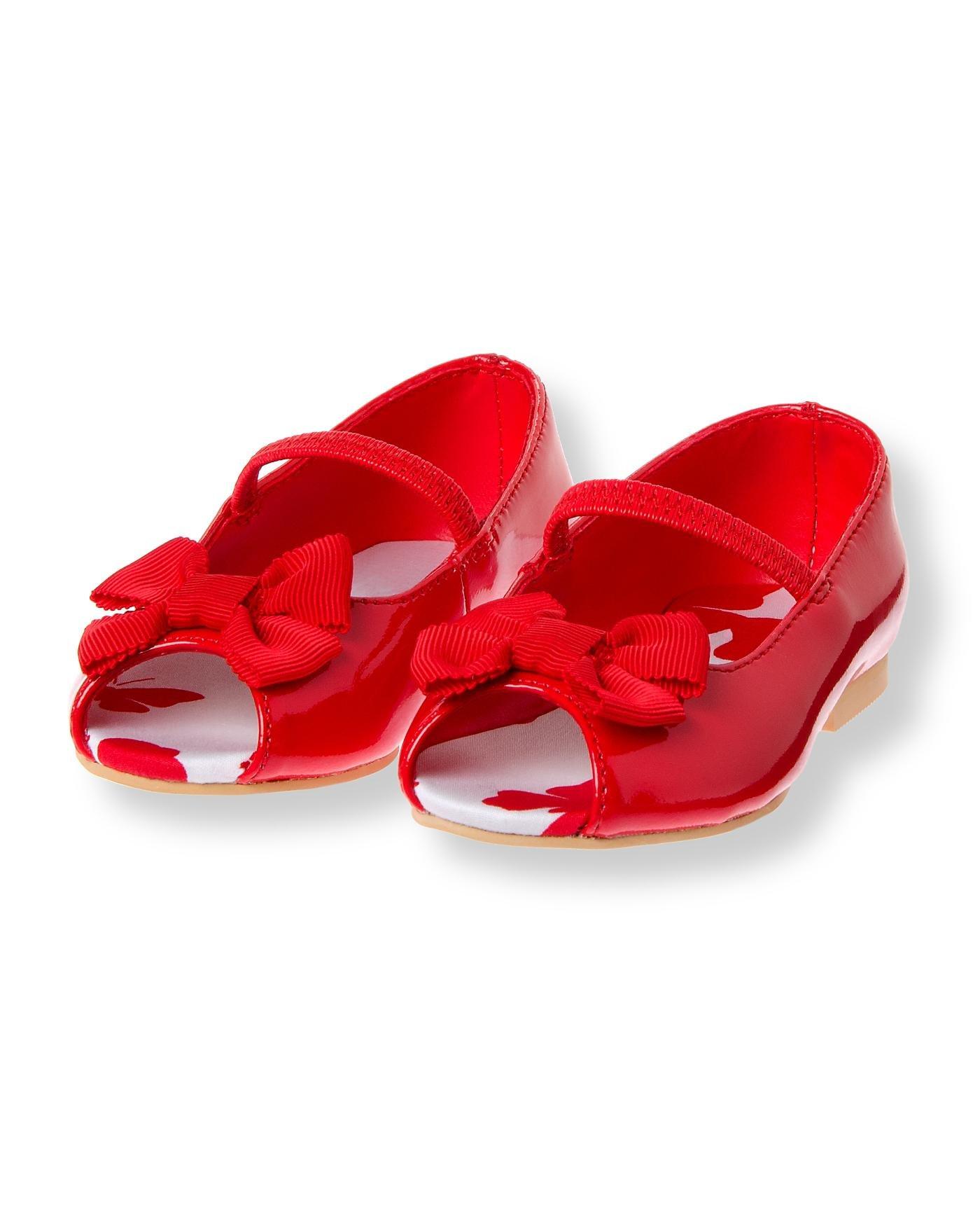 red patent peep toe shoes