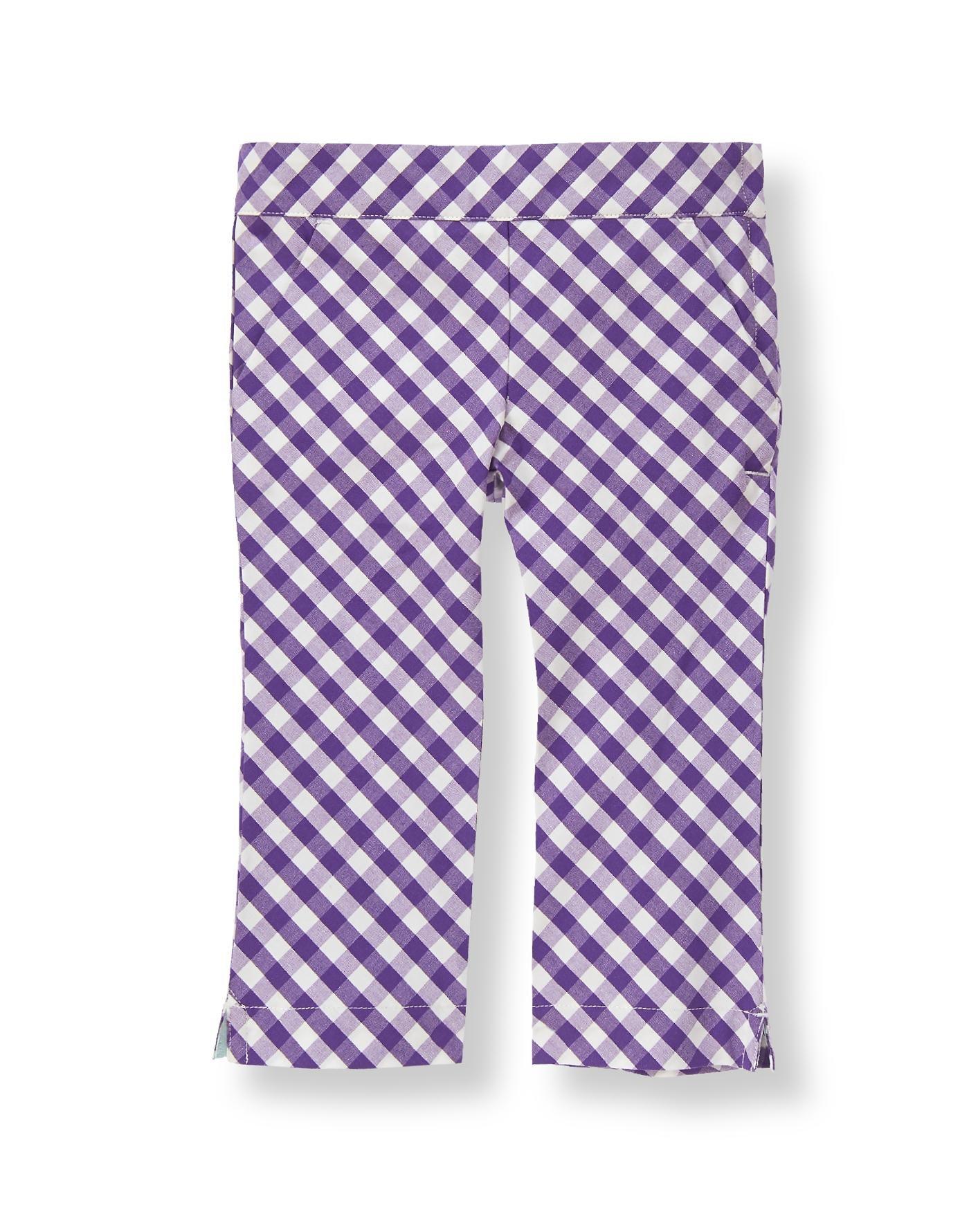 purple check pants