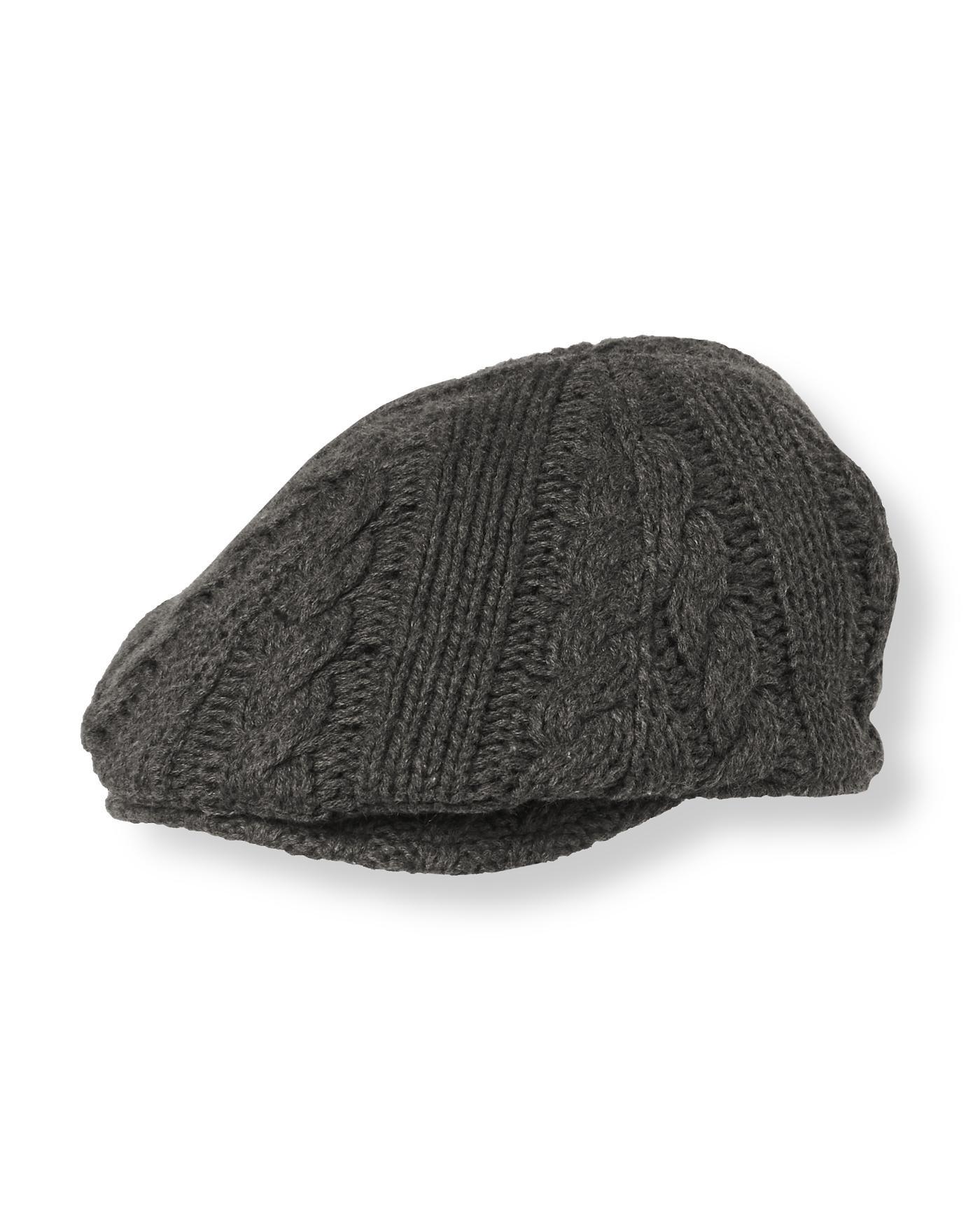 Charcoal Grey Cable Sweater Cap at JanieandJack