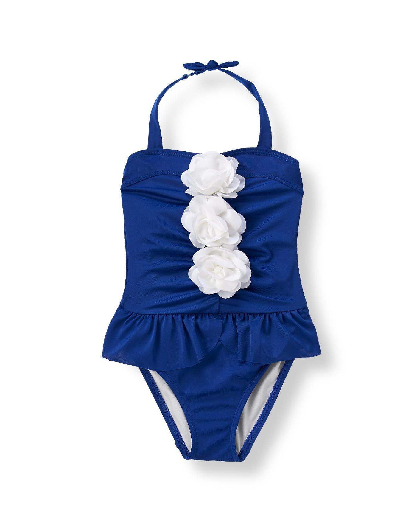 French Blue Blossom Swimsuit at JanieandJack