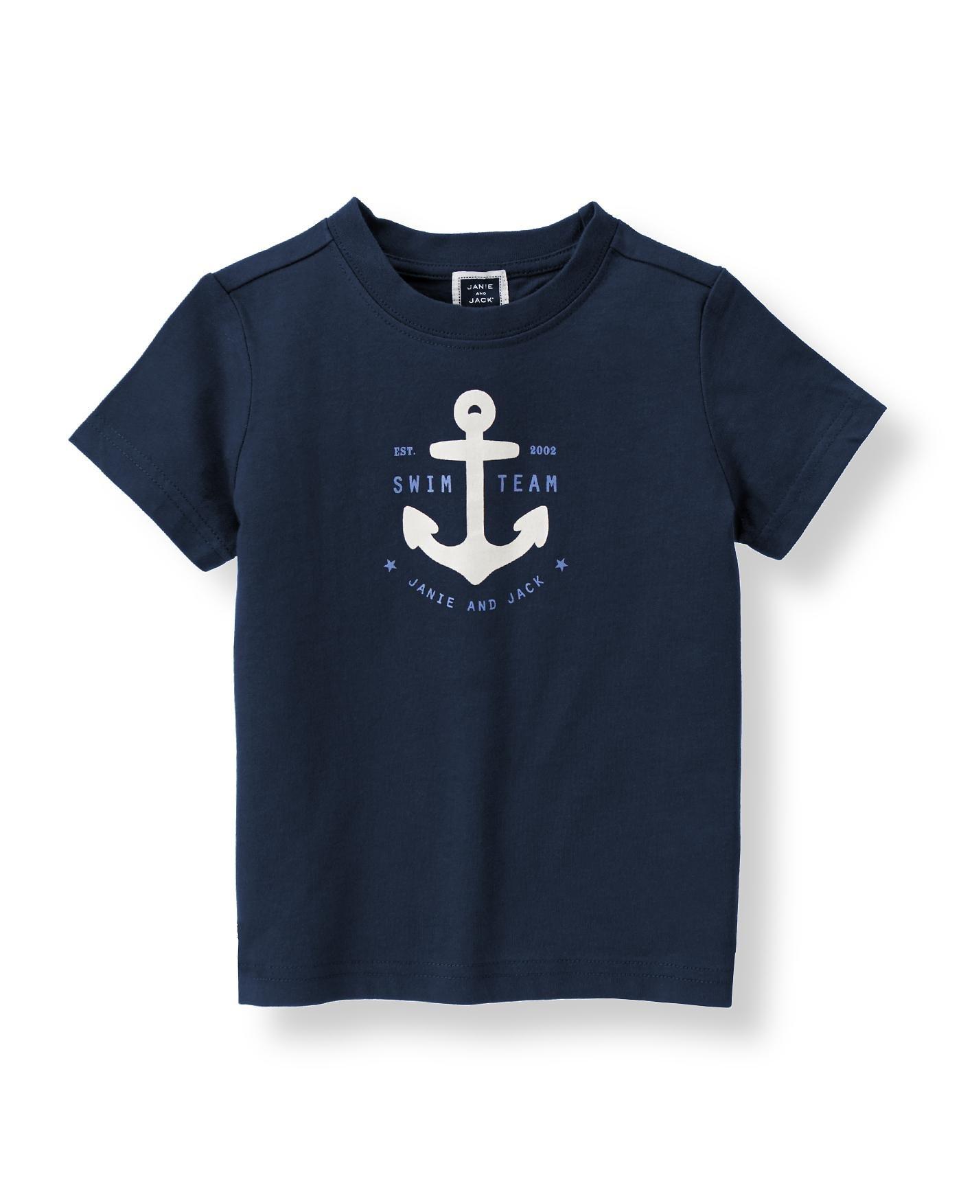 navy swim shirt