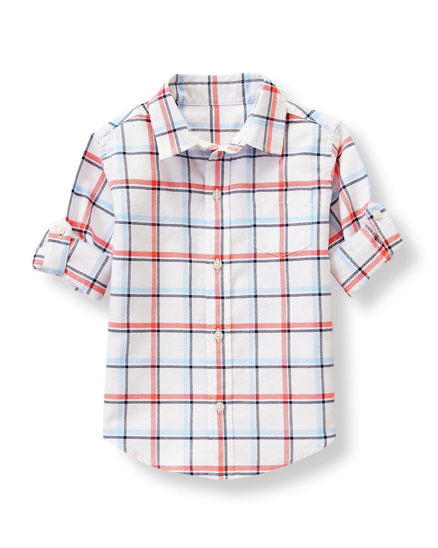 white plaid shirt women's