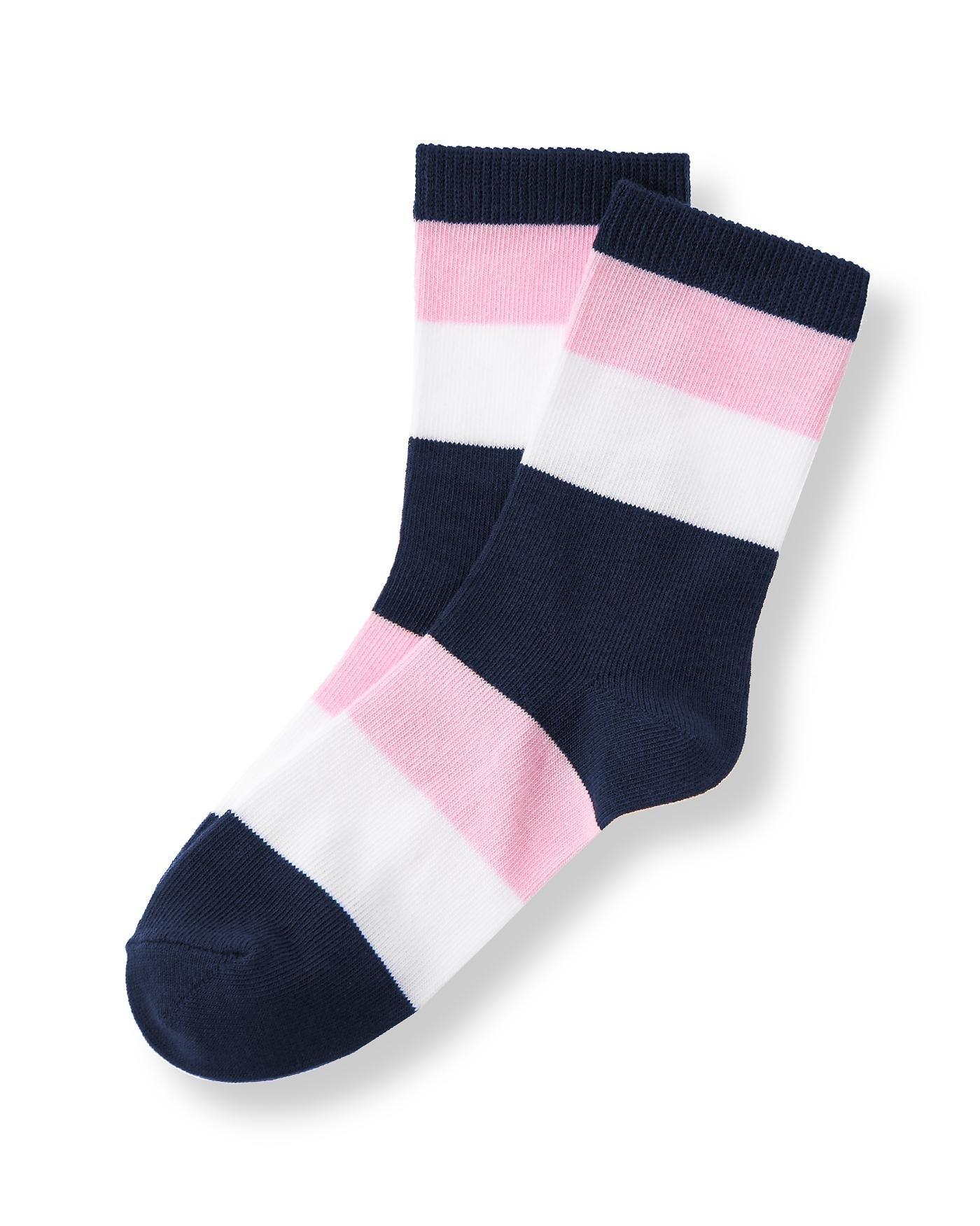 Boys Navy Colorblock Sock at JanieandJack