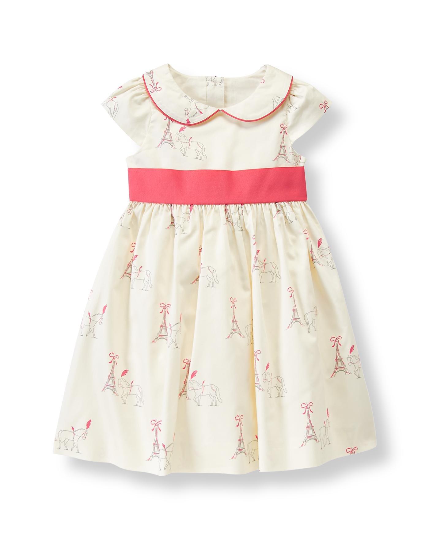 Ivory Paris Print Dress at JanieandJack