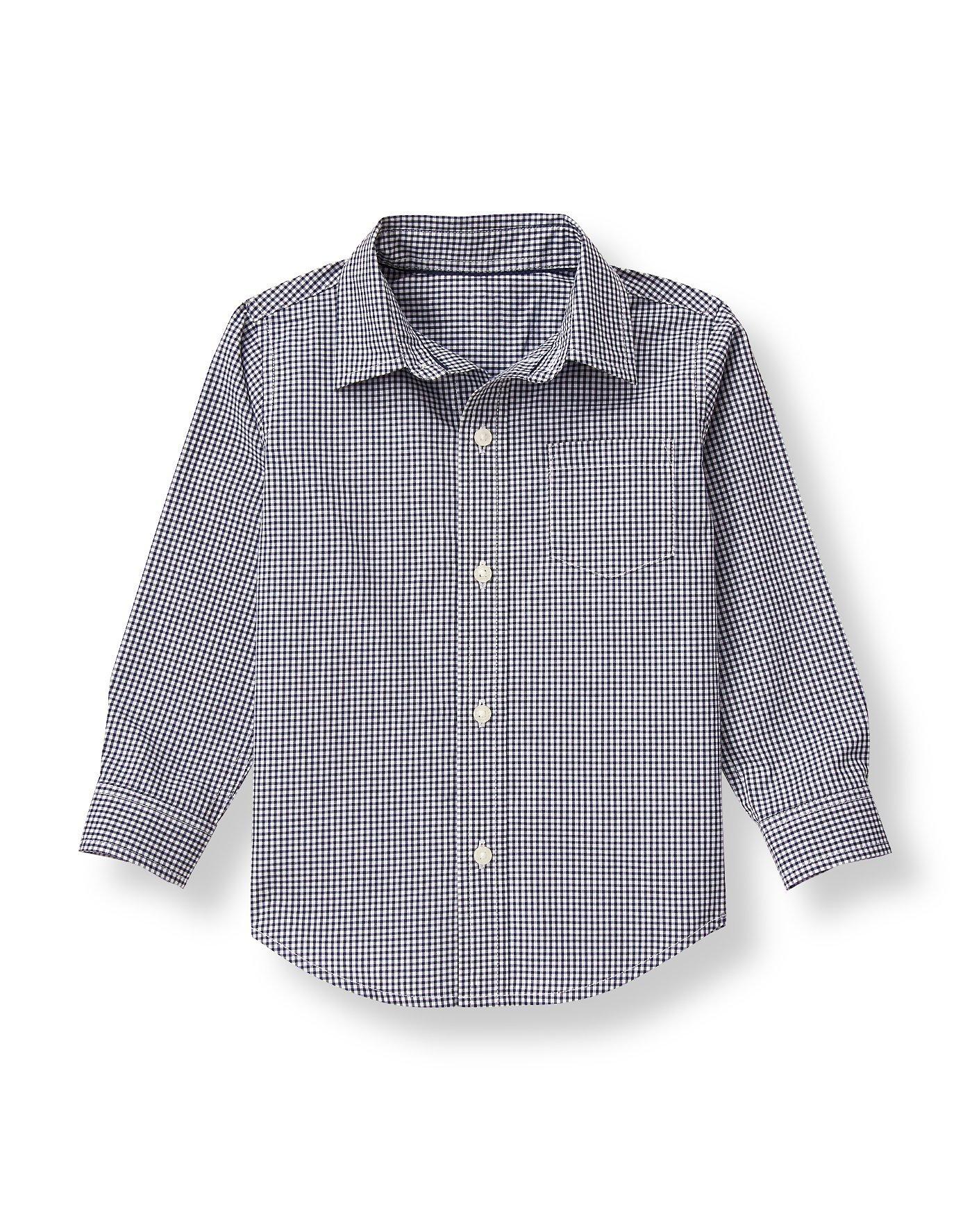 gingham blue shirt