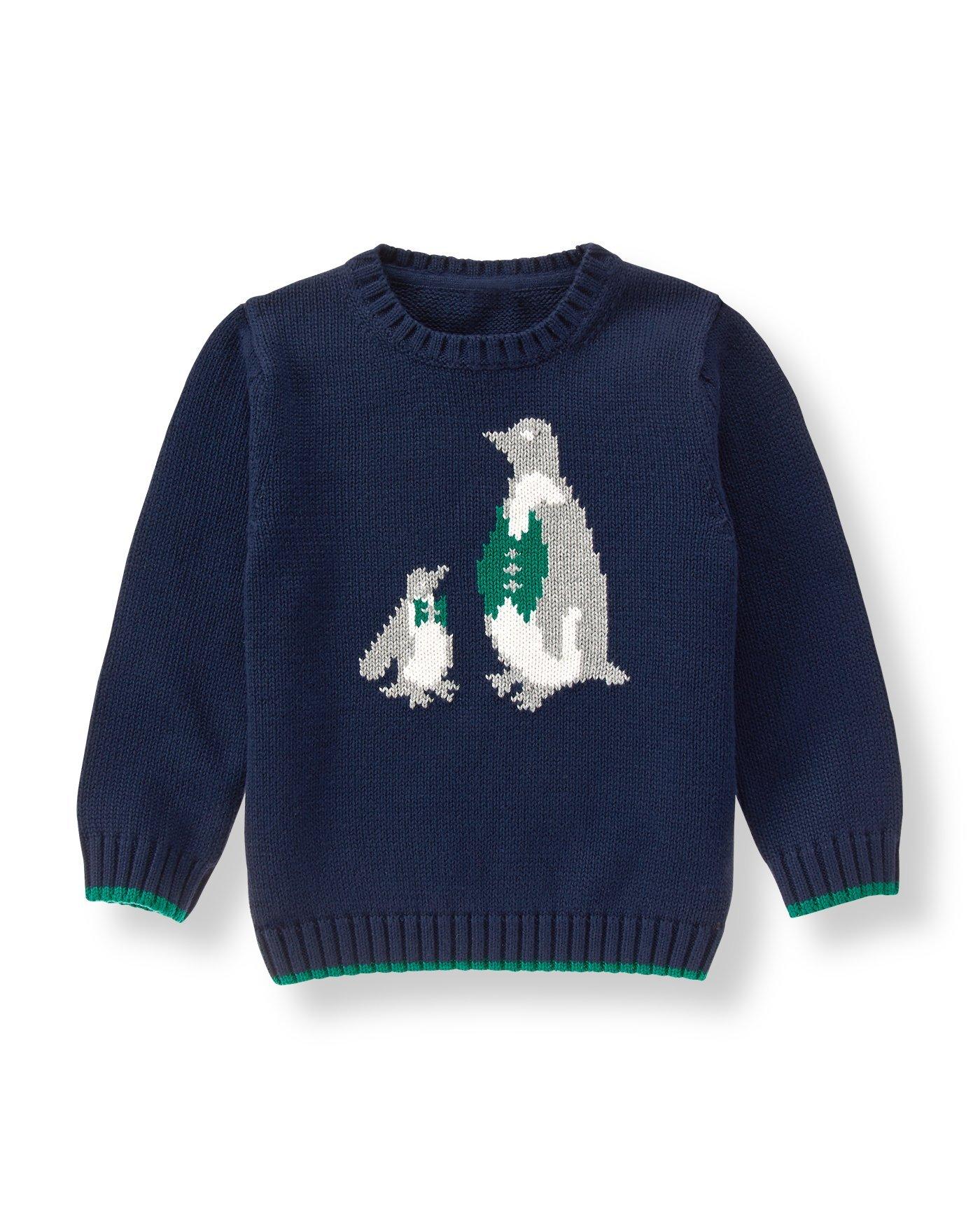 Boys Navy Penguins Sweater at JanieandJack
