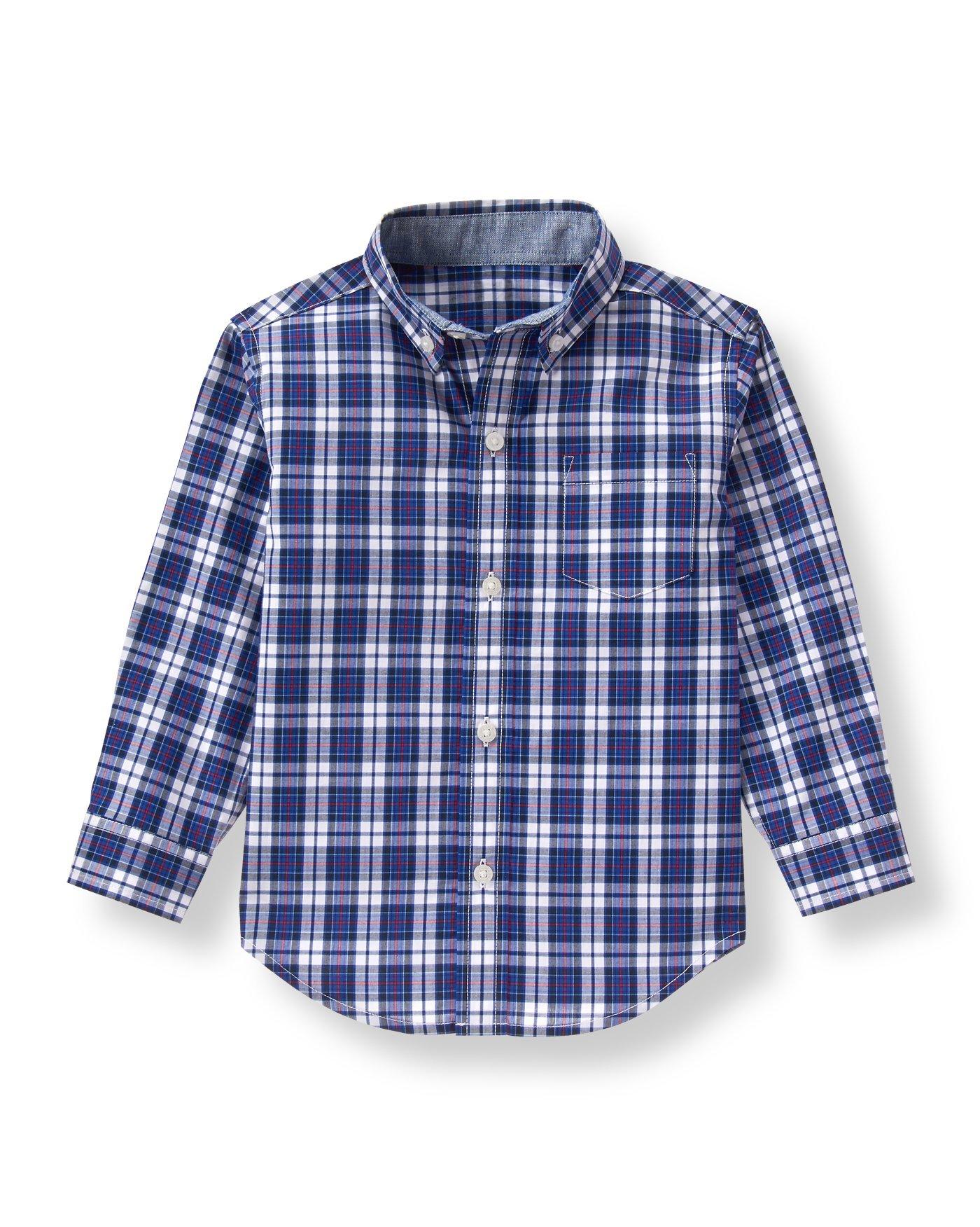baby boy green plaid shirt