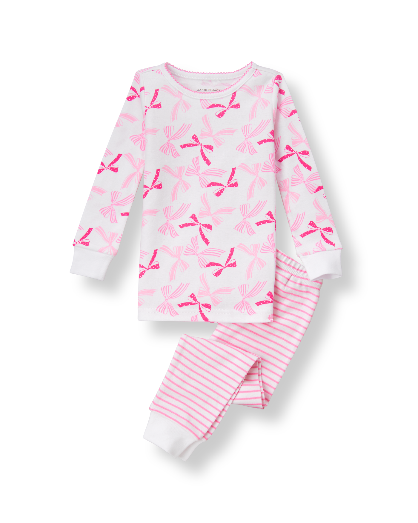 Dreamy Pink Bow Bow Pajama Set at JanieandJack