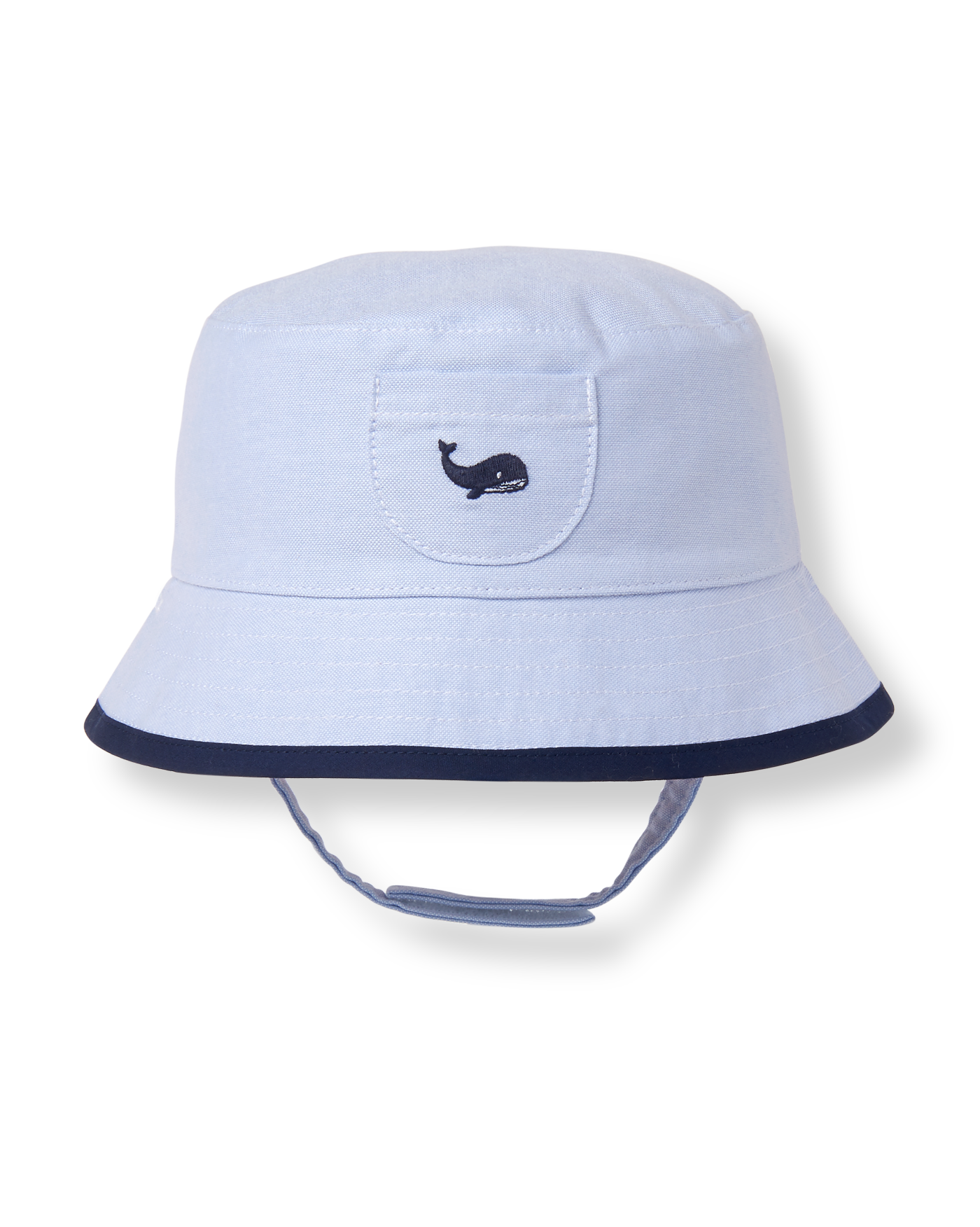 Baby Boy Sunwashed Blue Reversible Bucket Hat at JanieandJack