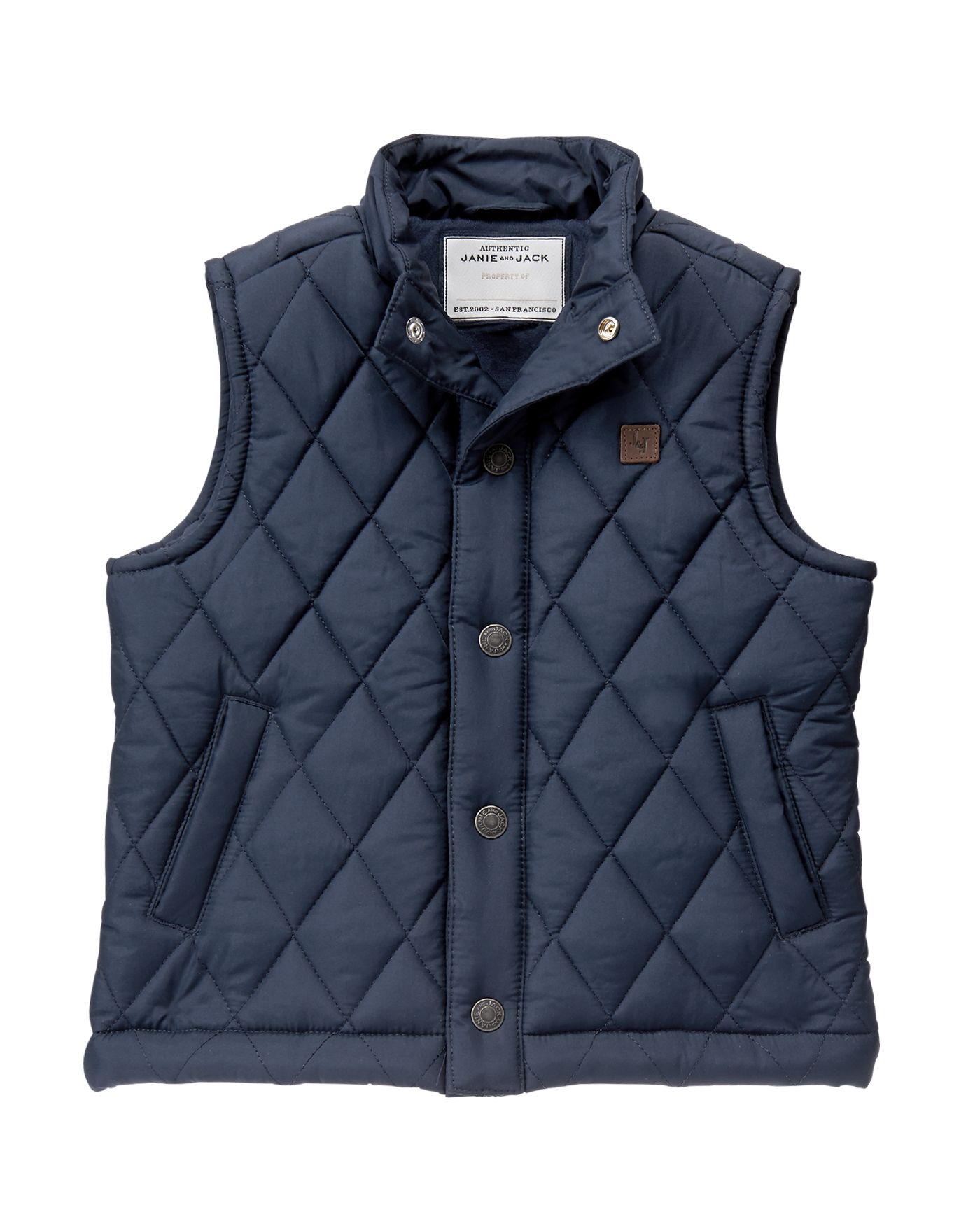 Navy Quilted Vest at JanieandJack