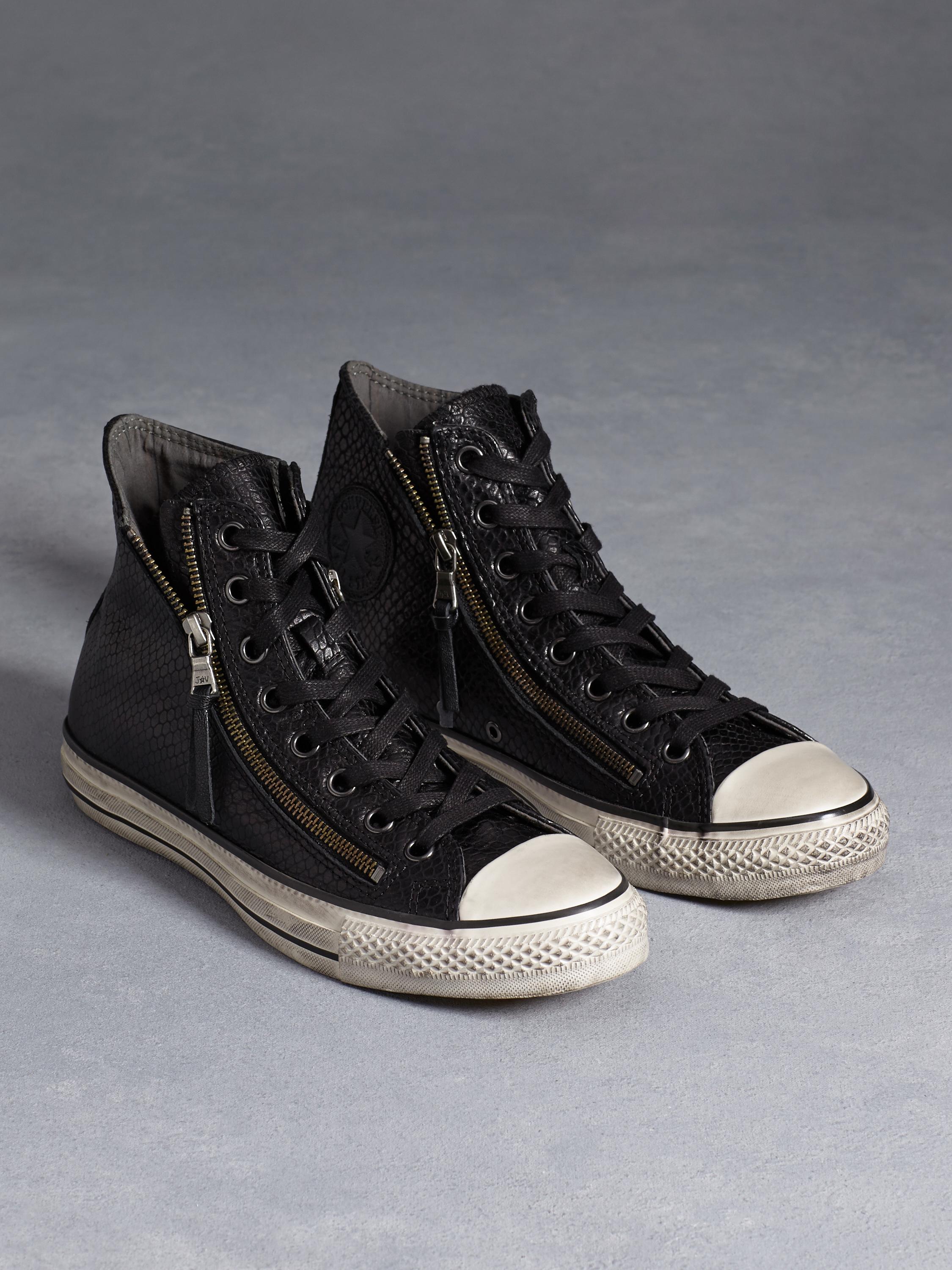BLACK SNAKE ALL STAR LEATHER DOUBLE ZIP 