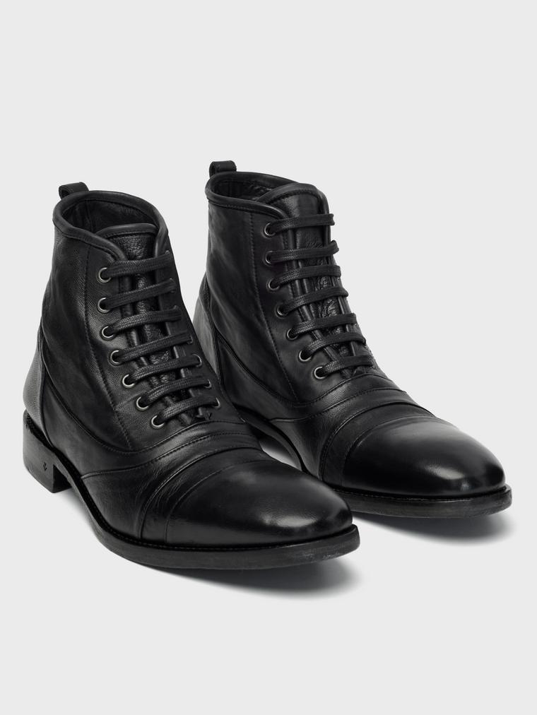 John Varvatos Fleetwood Lace Boots Black