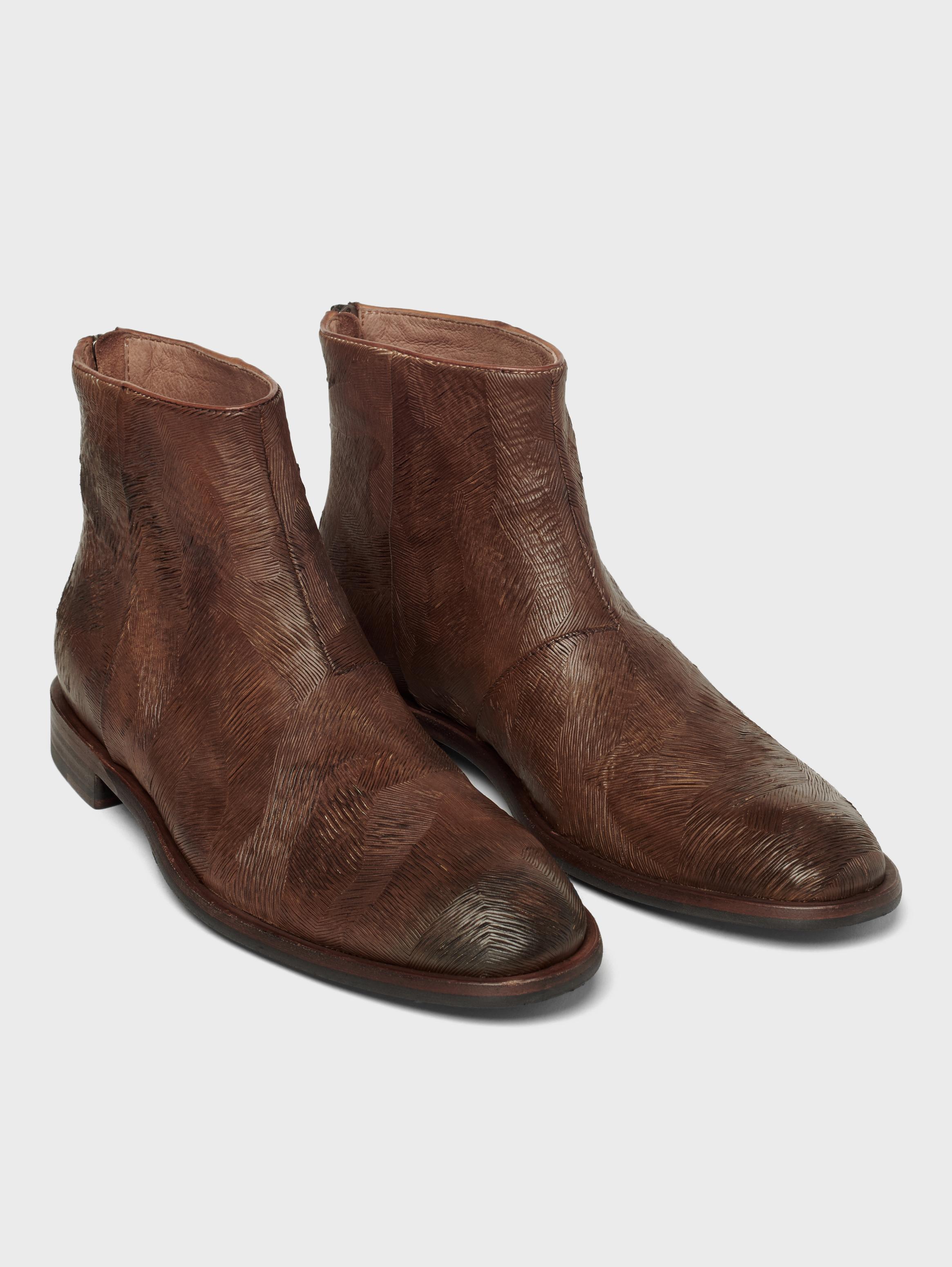 John Varvatos Nyc Back Zip Boots Mocha