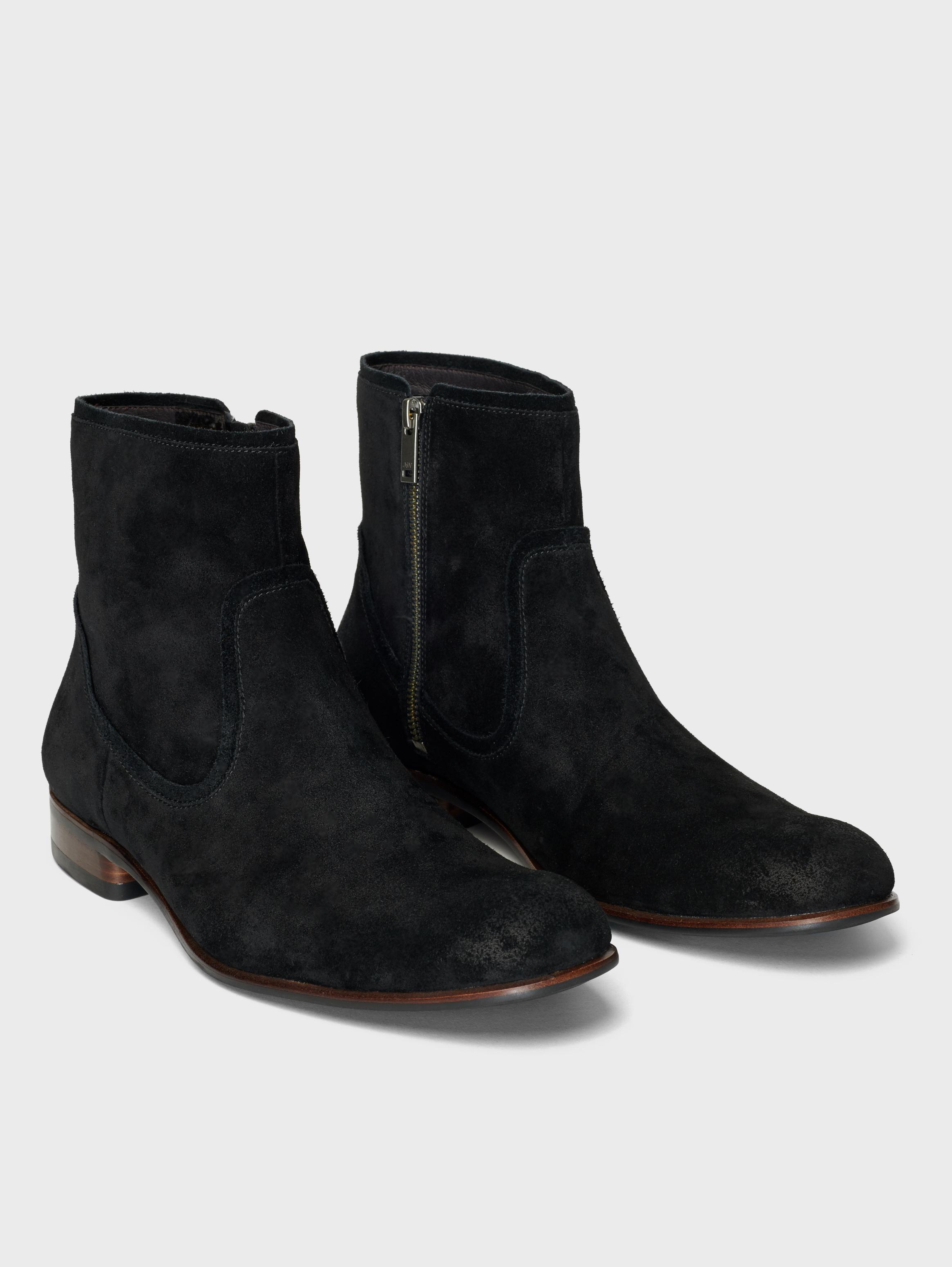 John Varvatos Seagher Zip Boots Coal