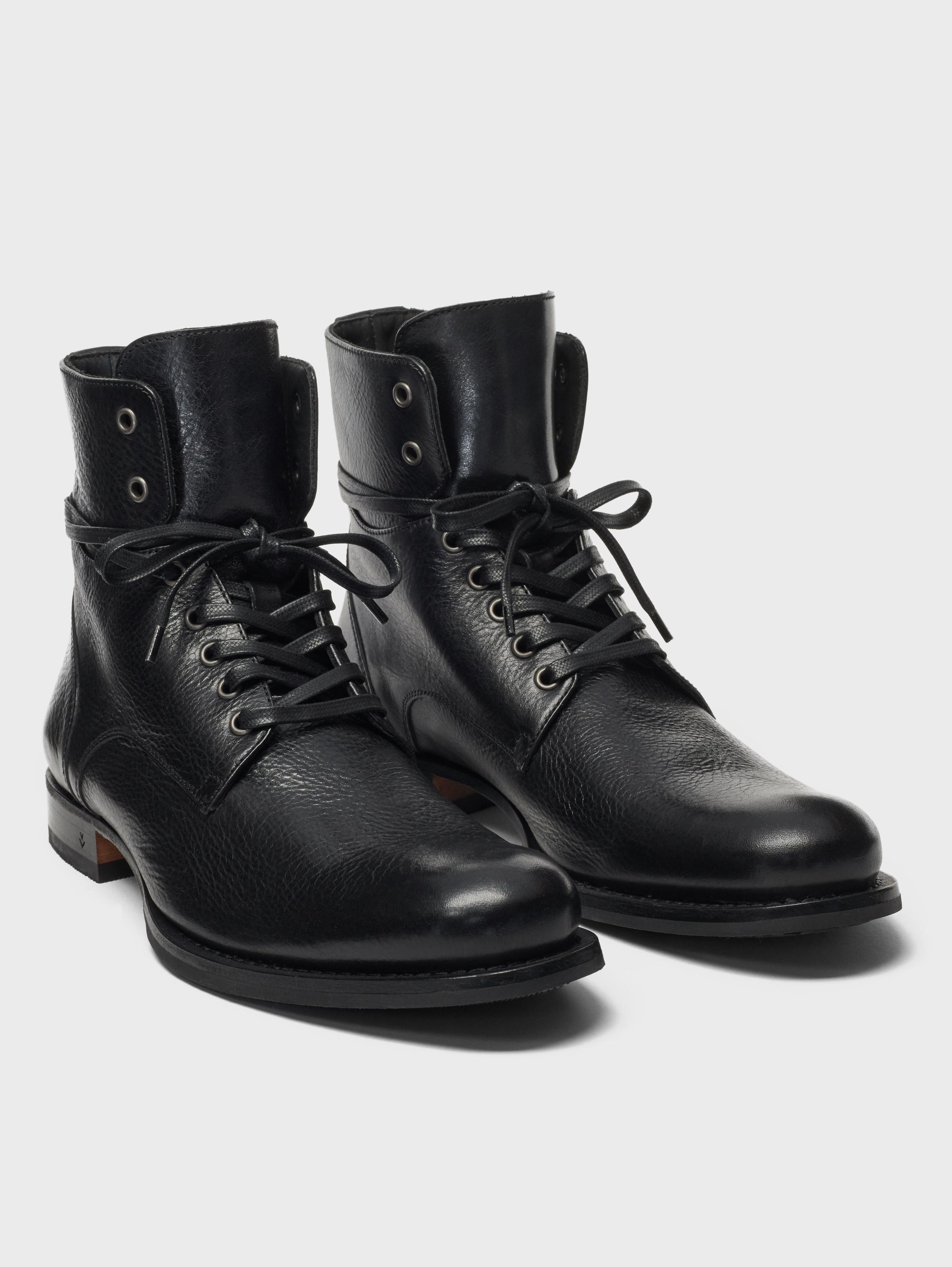 John Varvatos 606  Artisan Convertible Boots Black