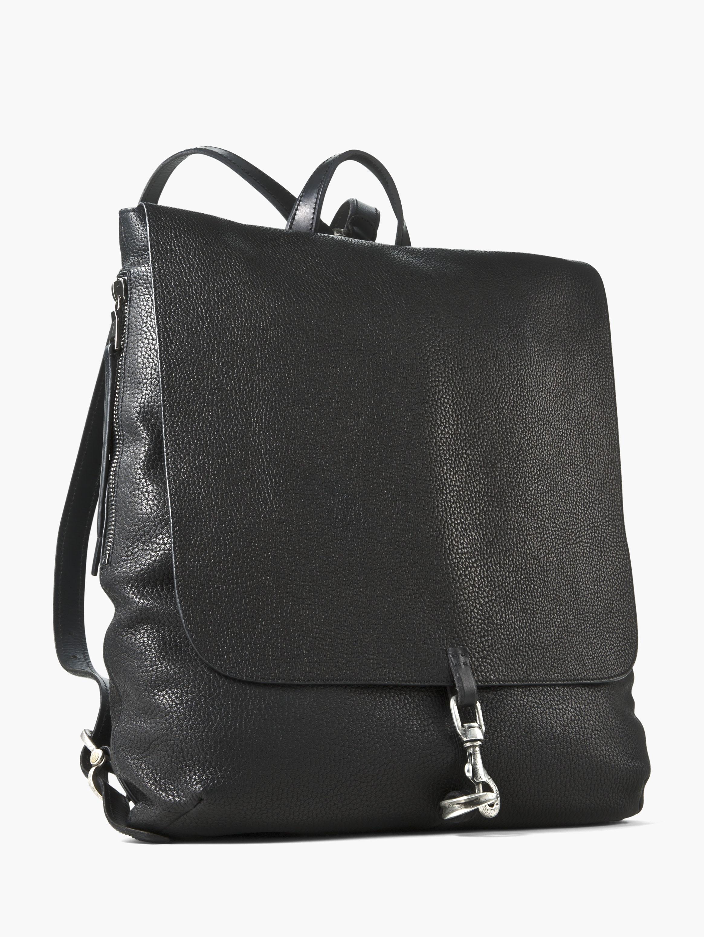 John Varvatos Pebbled Leather Wrangler Backpack