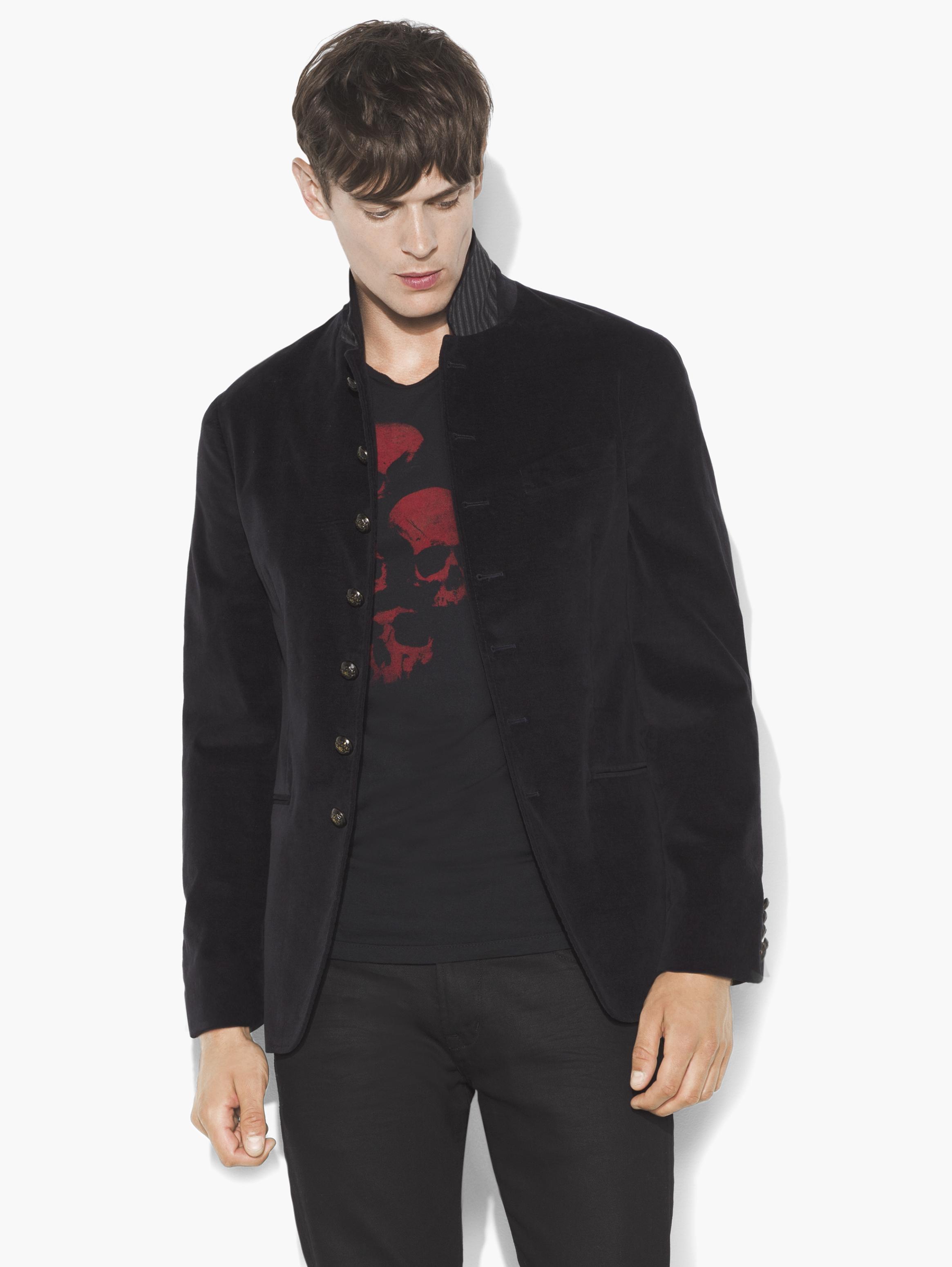 John Varvatos Velvet Notch Lapel Jacket