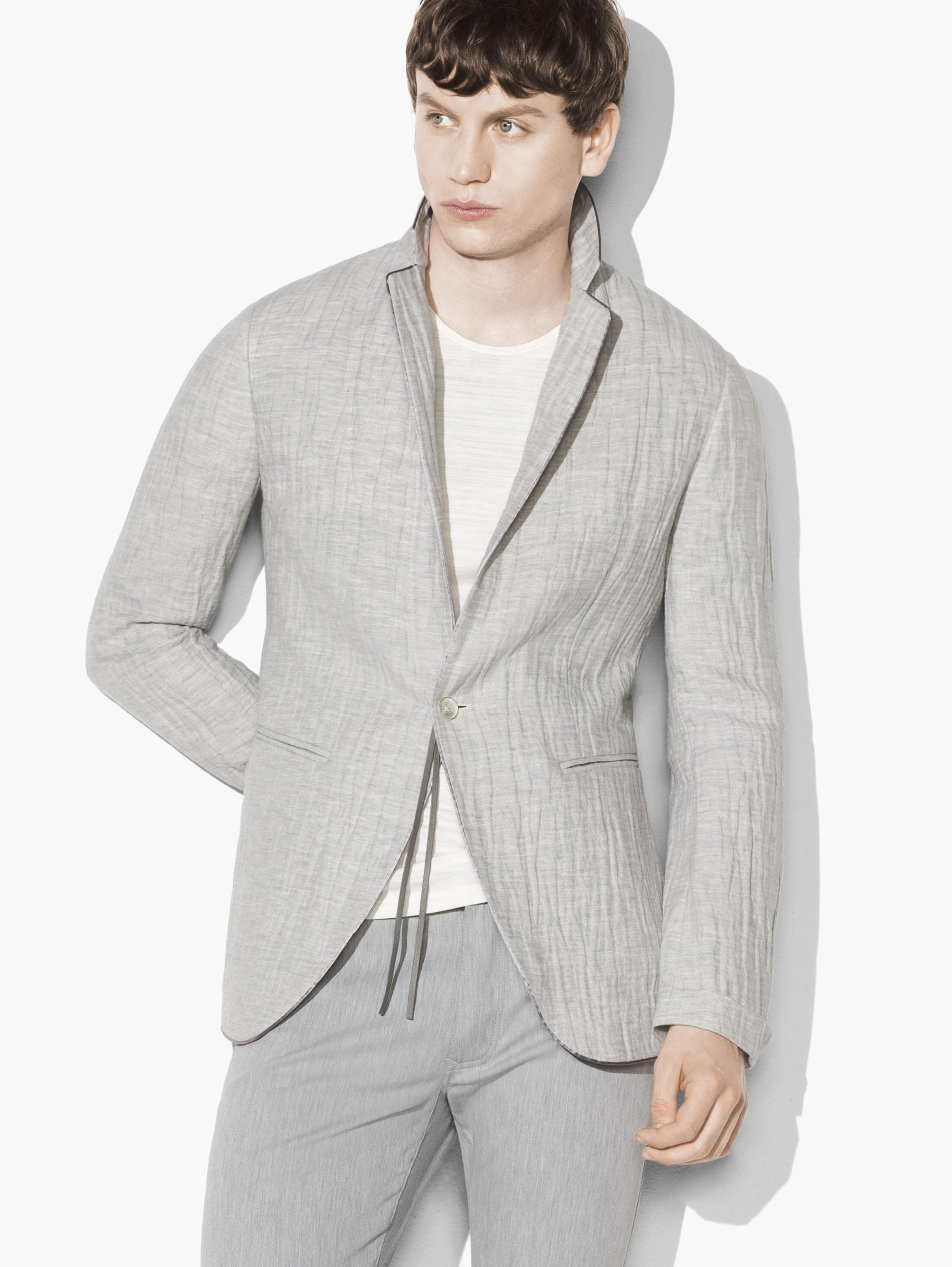 John Varvatos Crinkled Single-Button Jacket