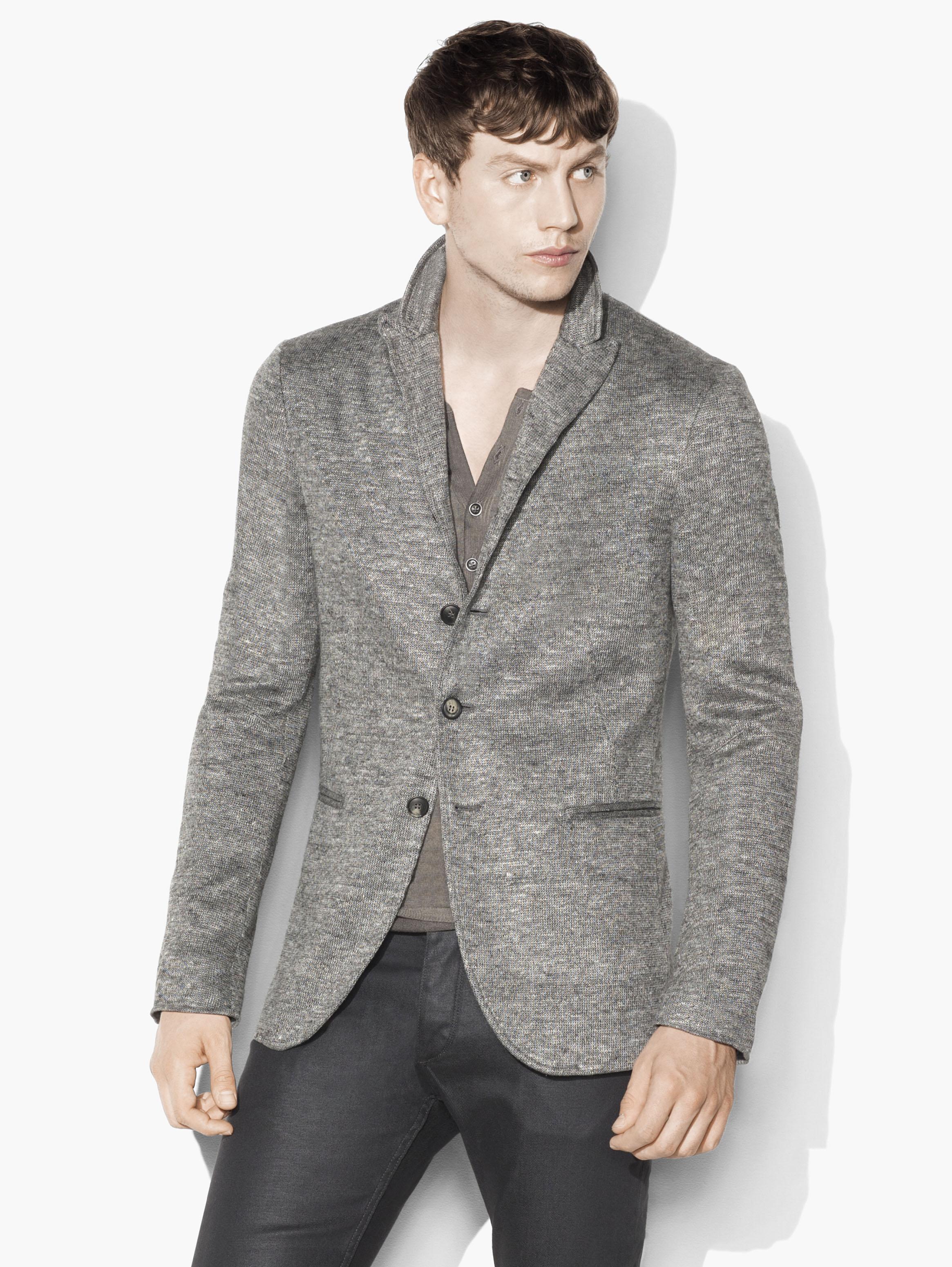 John Varvatos Linen Metallic Sweater Jacket