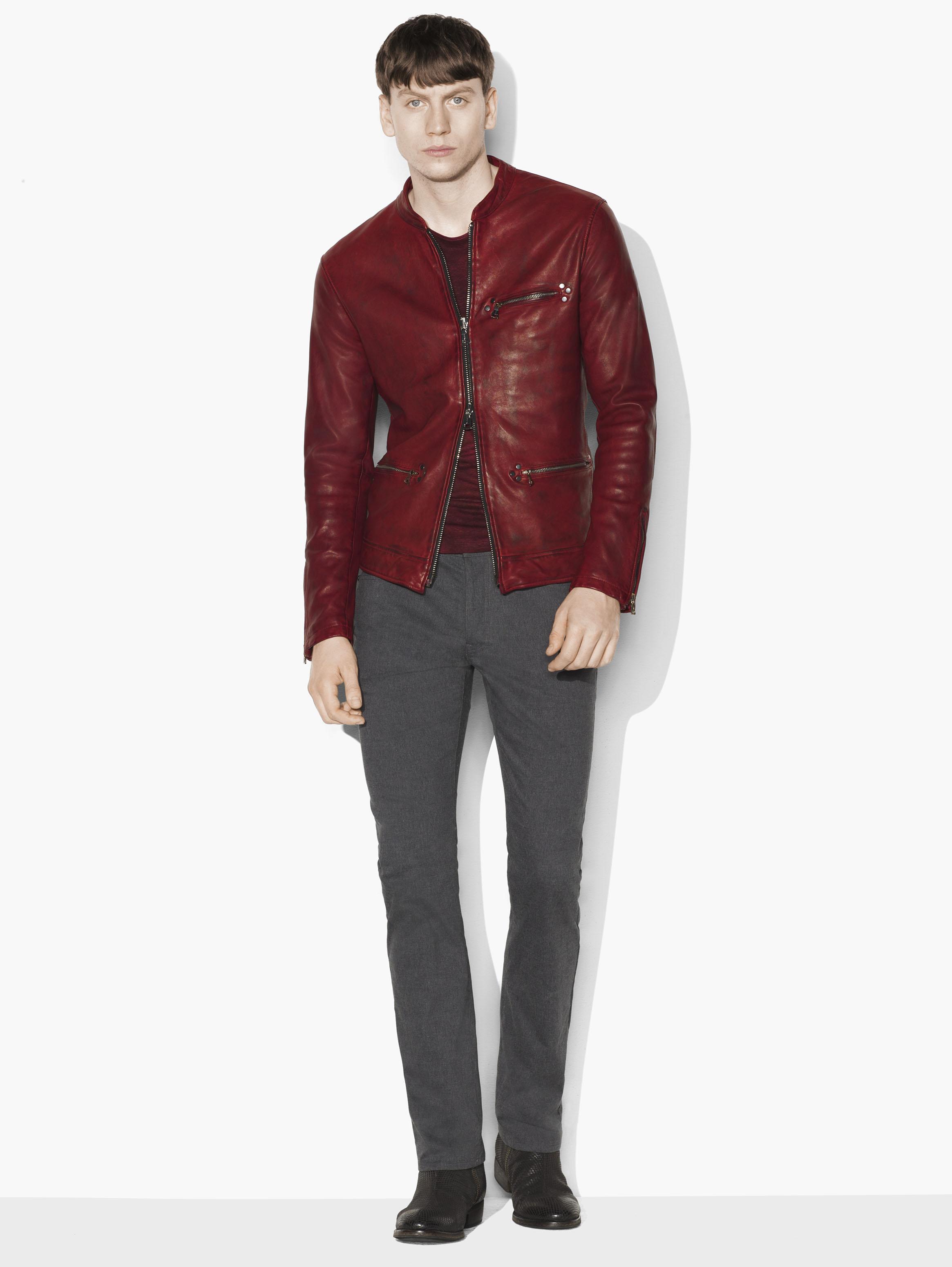 John Varvatos Burnished Leather Jacket