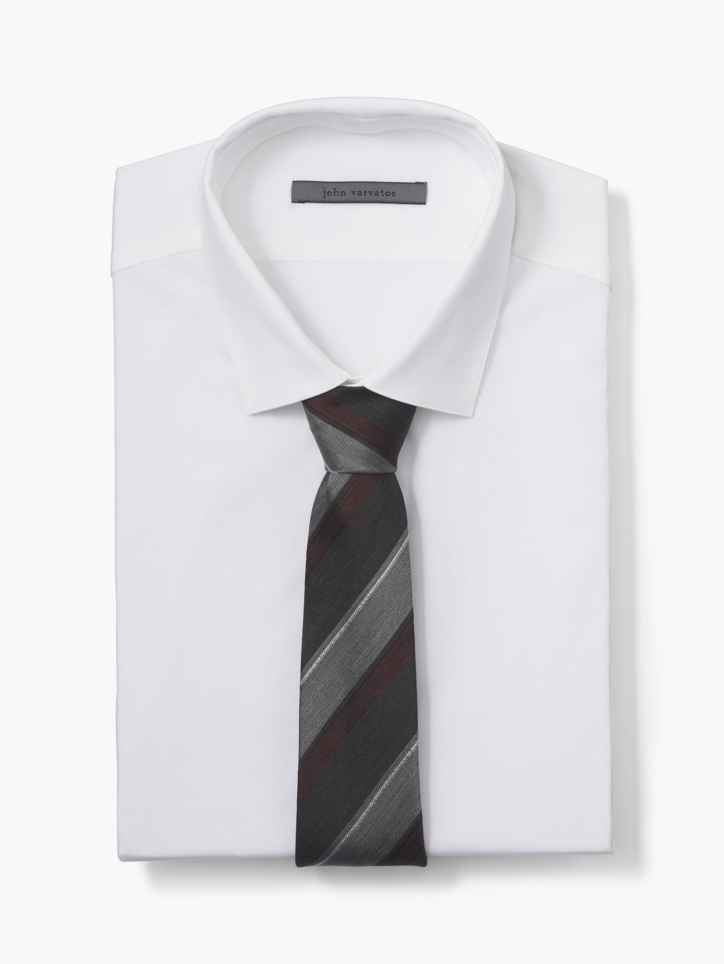 John Varvatos Collection Skinny Striped Tie