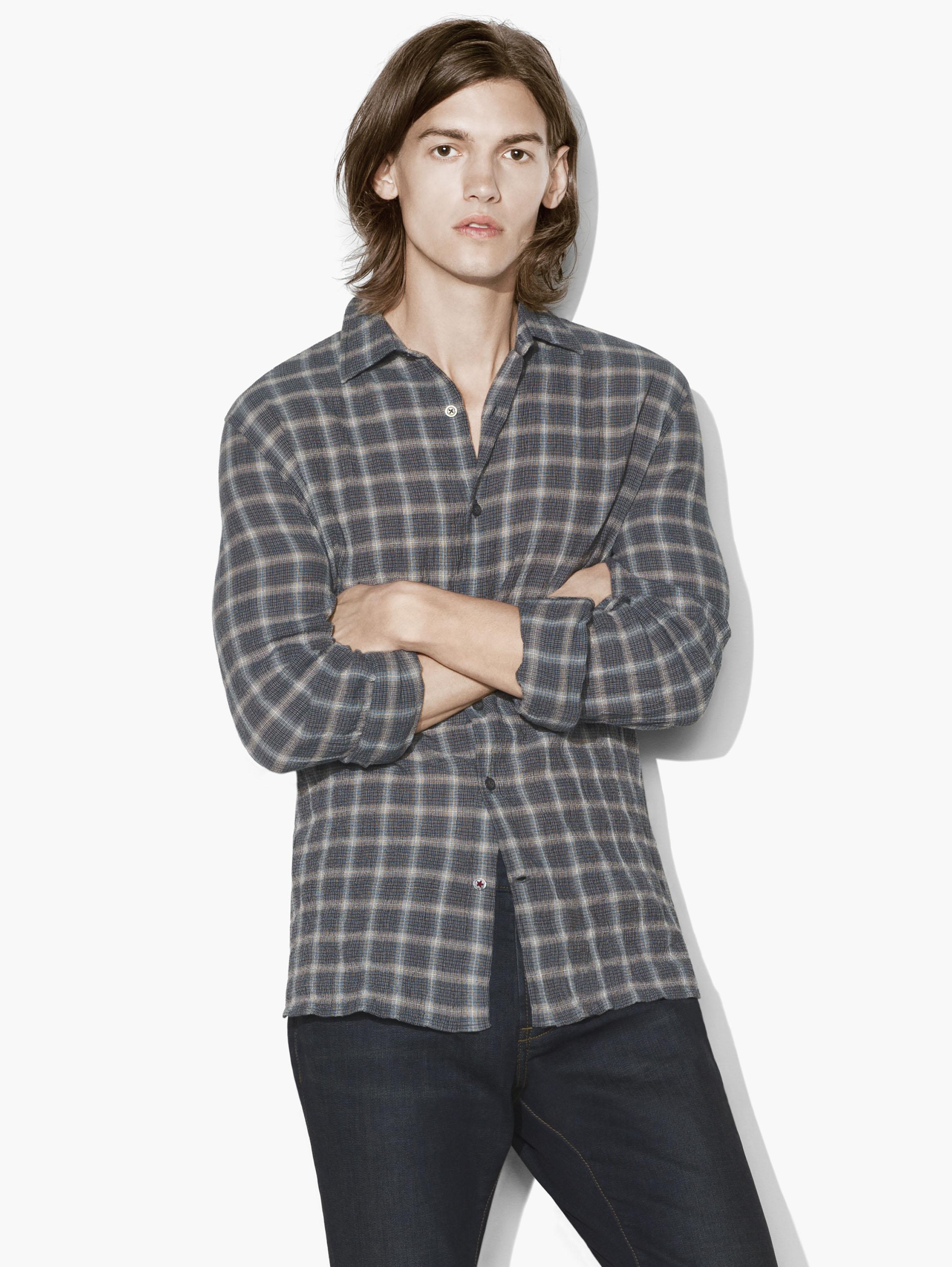 john varvatos plaid shirt