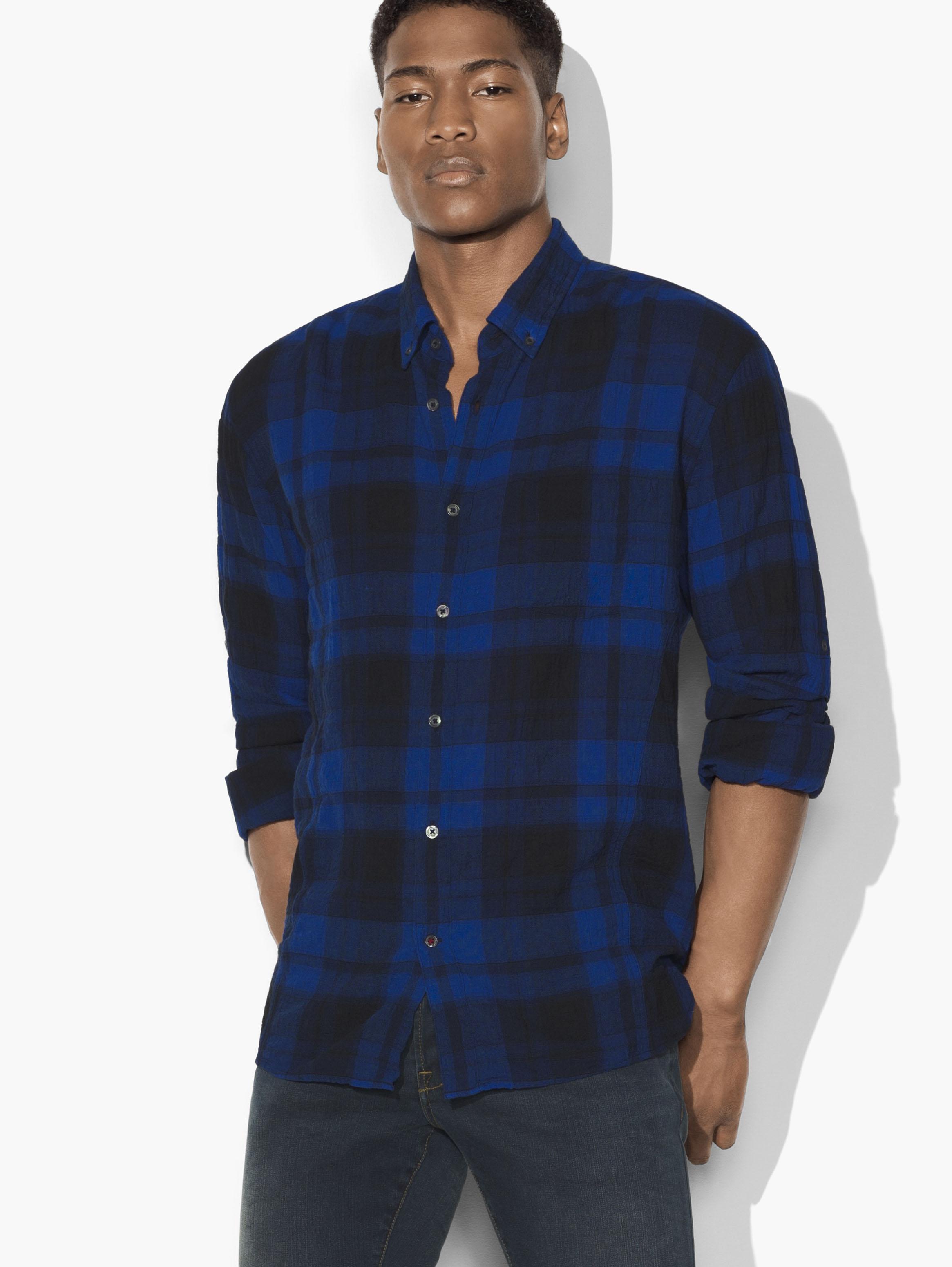 john varvatos plaid shirt