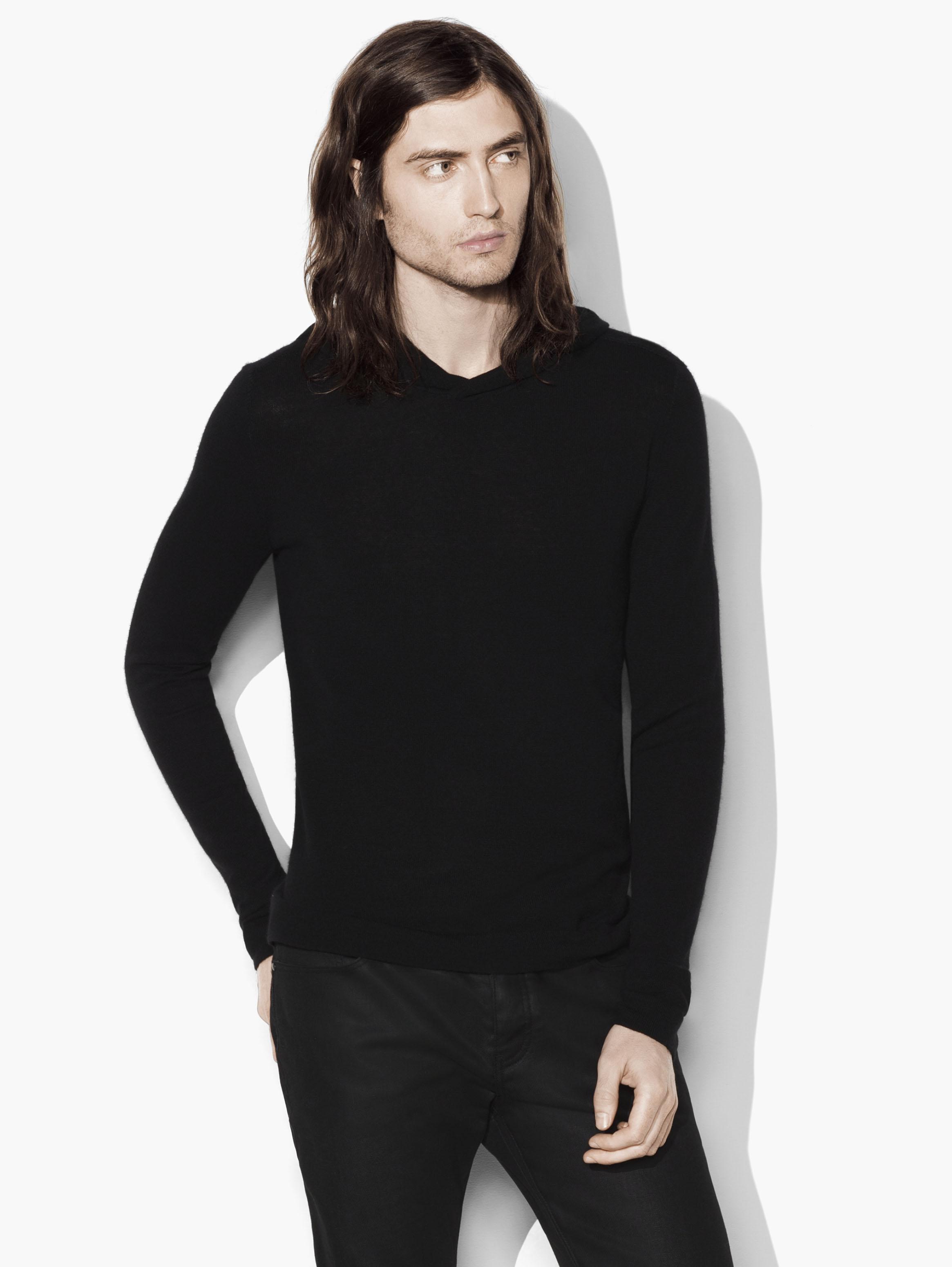 John Varvatos Cashmere & Wool Pullover Hoodie