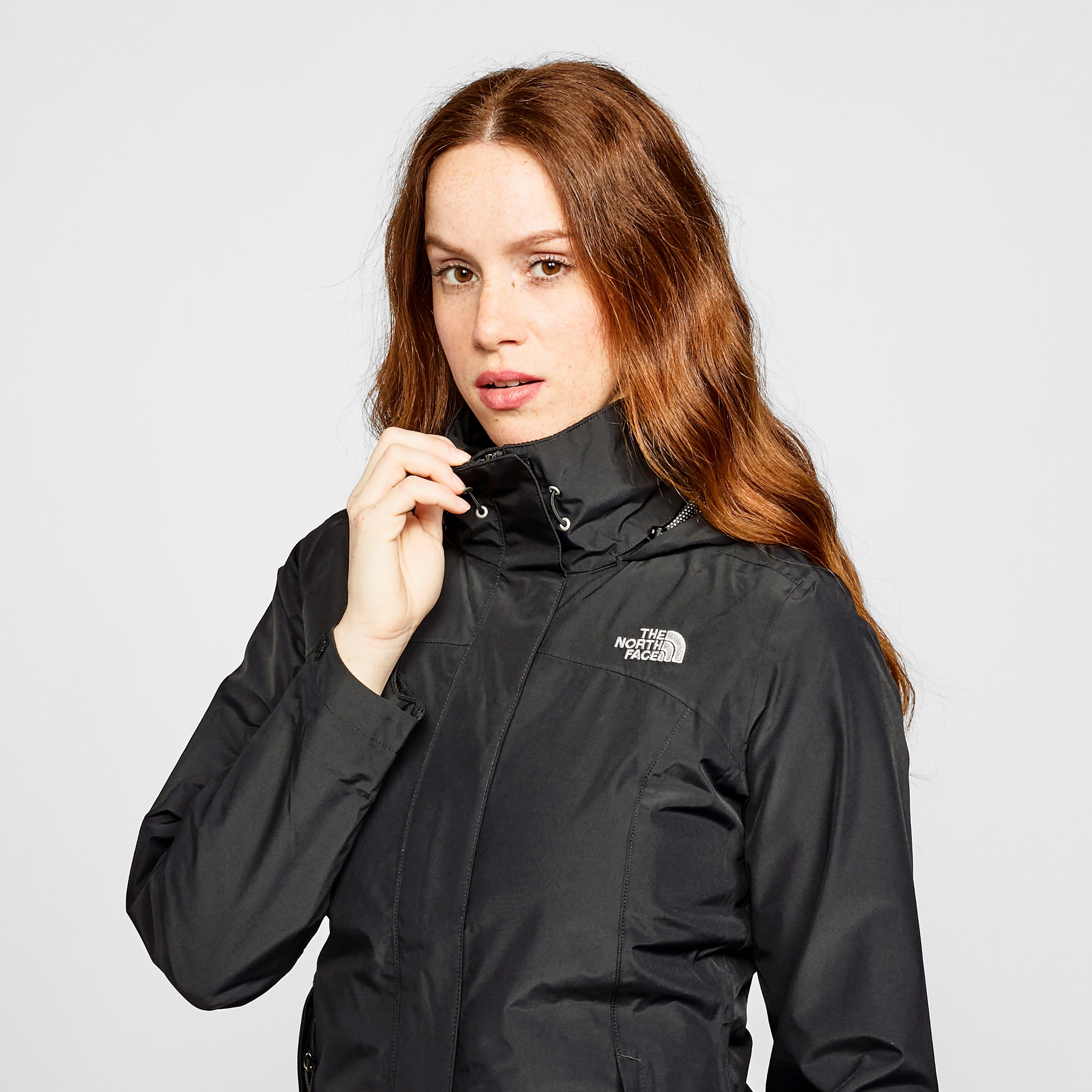 black north face long jacket