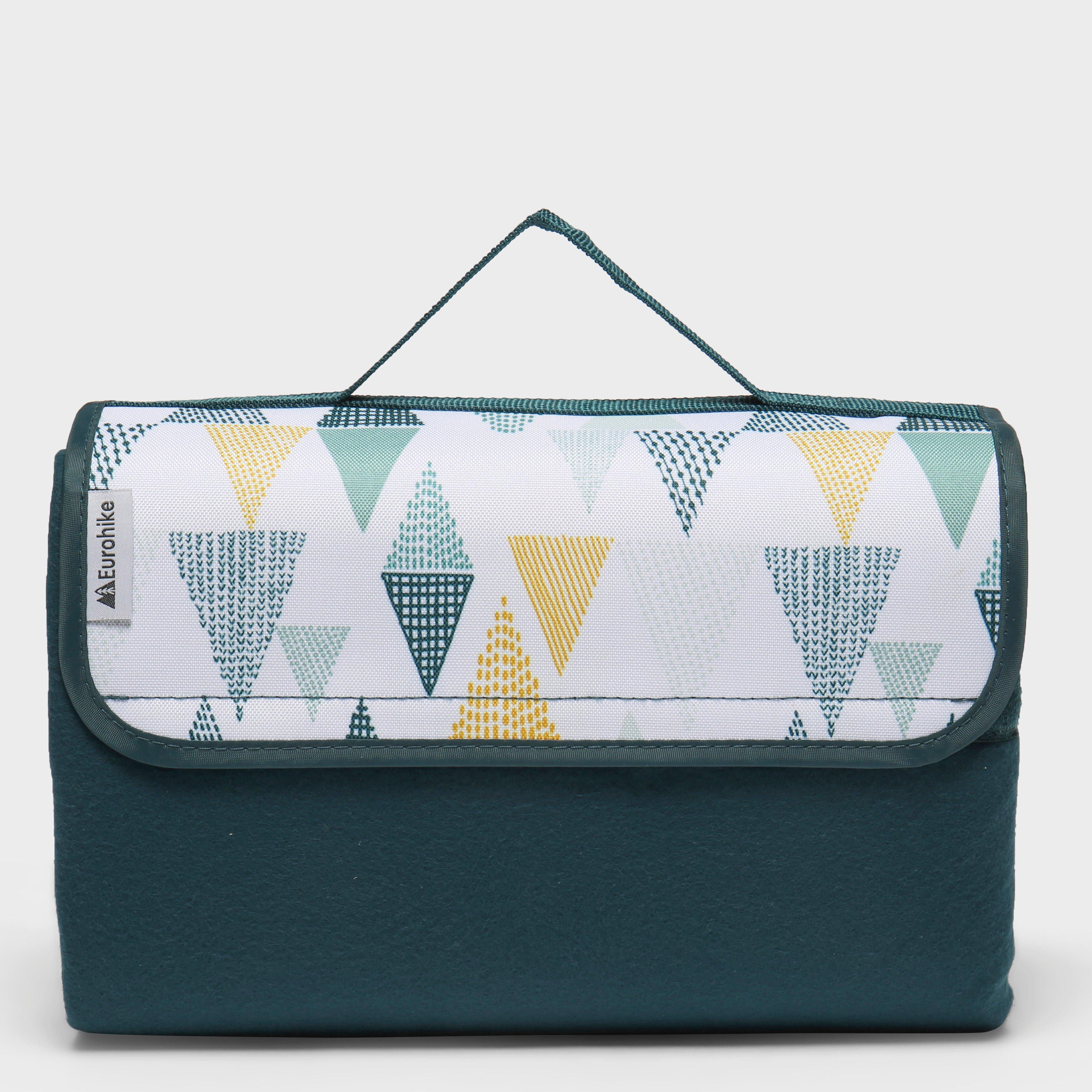 Image of Eurohike Geo Triangles Picnic Rug, TEAL/TEAL